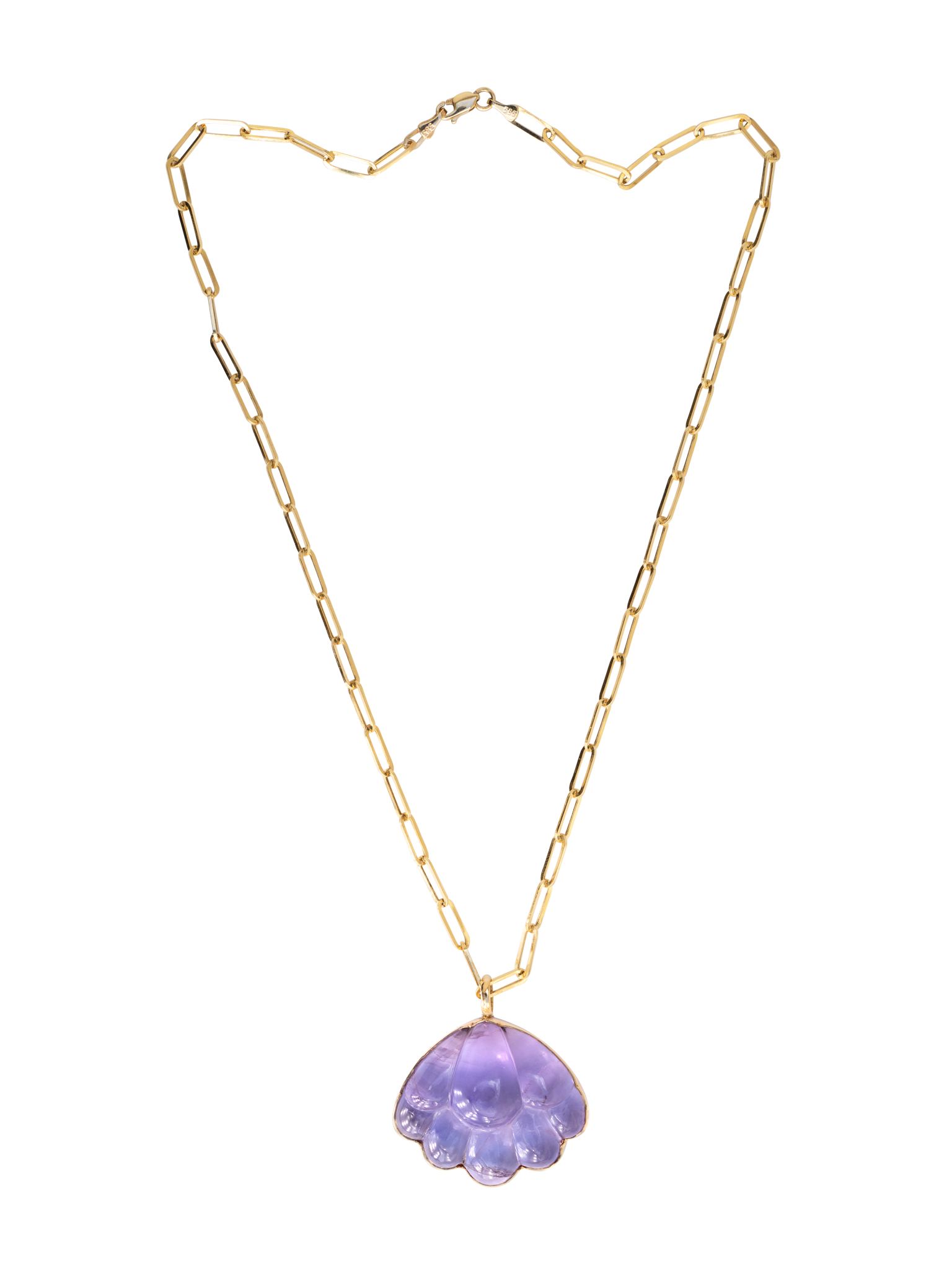 Lotus amethyst necklace