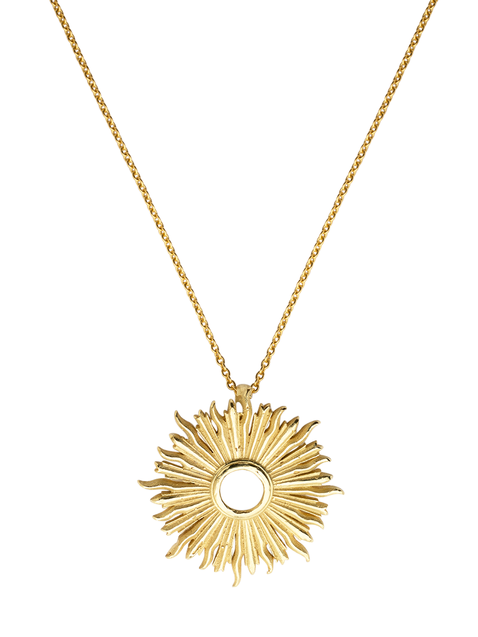 Large plain sunburst necklace
