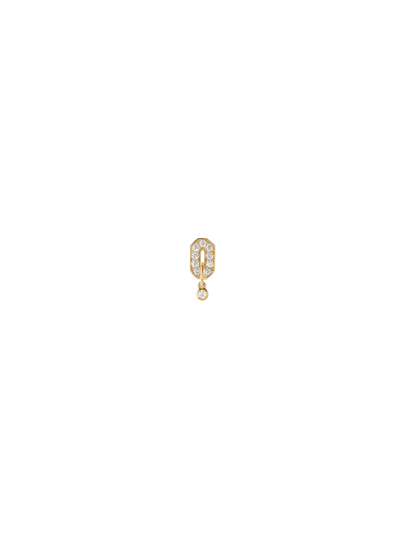 Earring  mini my way yellow gold & diamonds