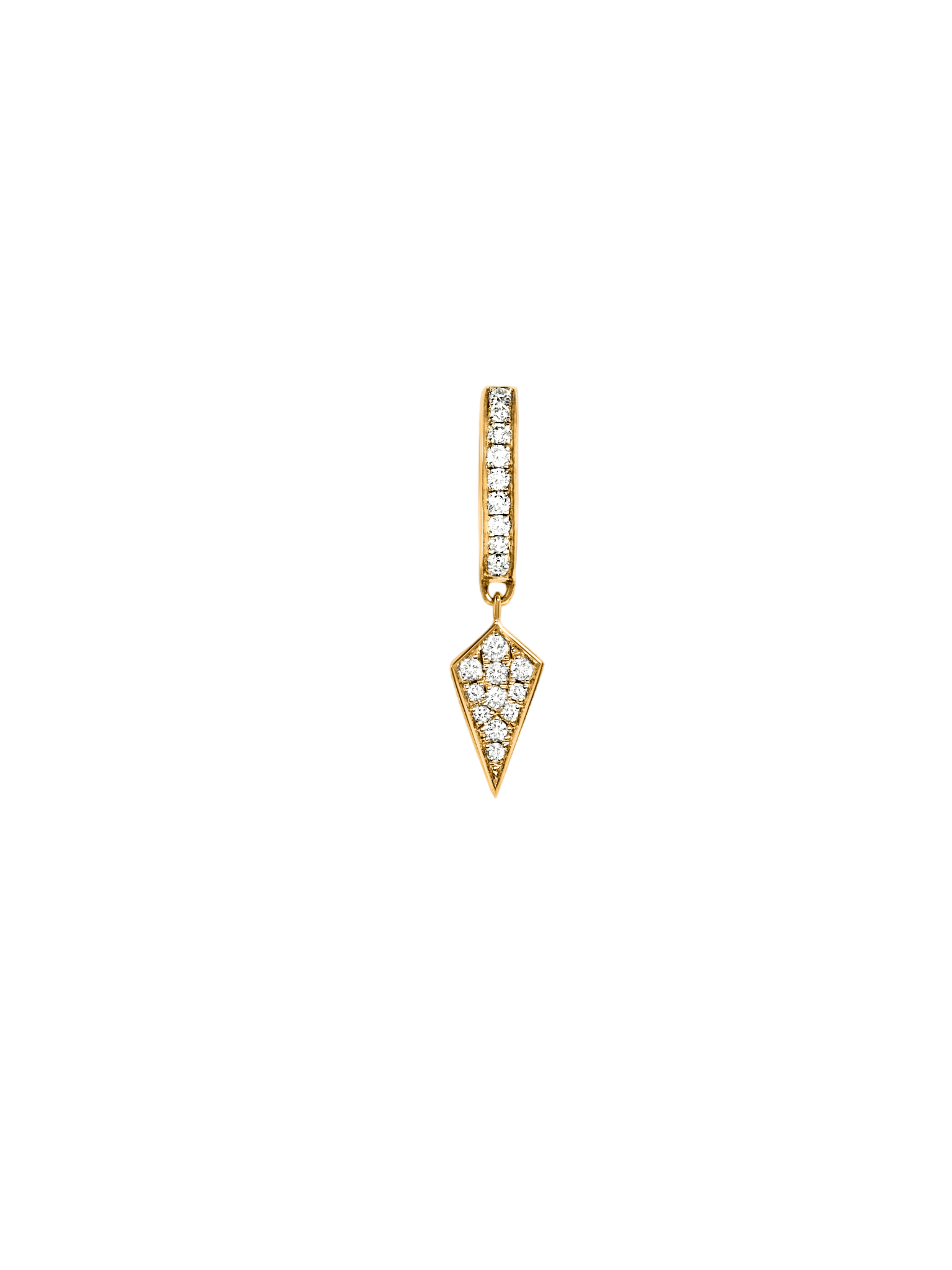 Hoop stairway diamonds & 18k yellow gold