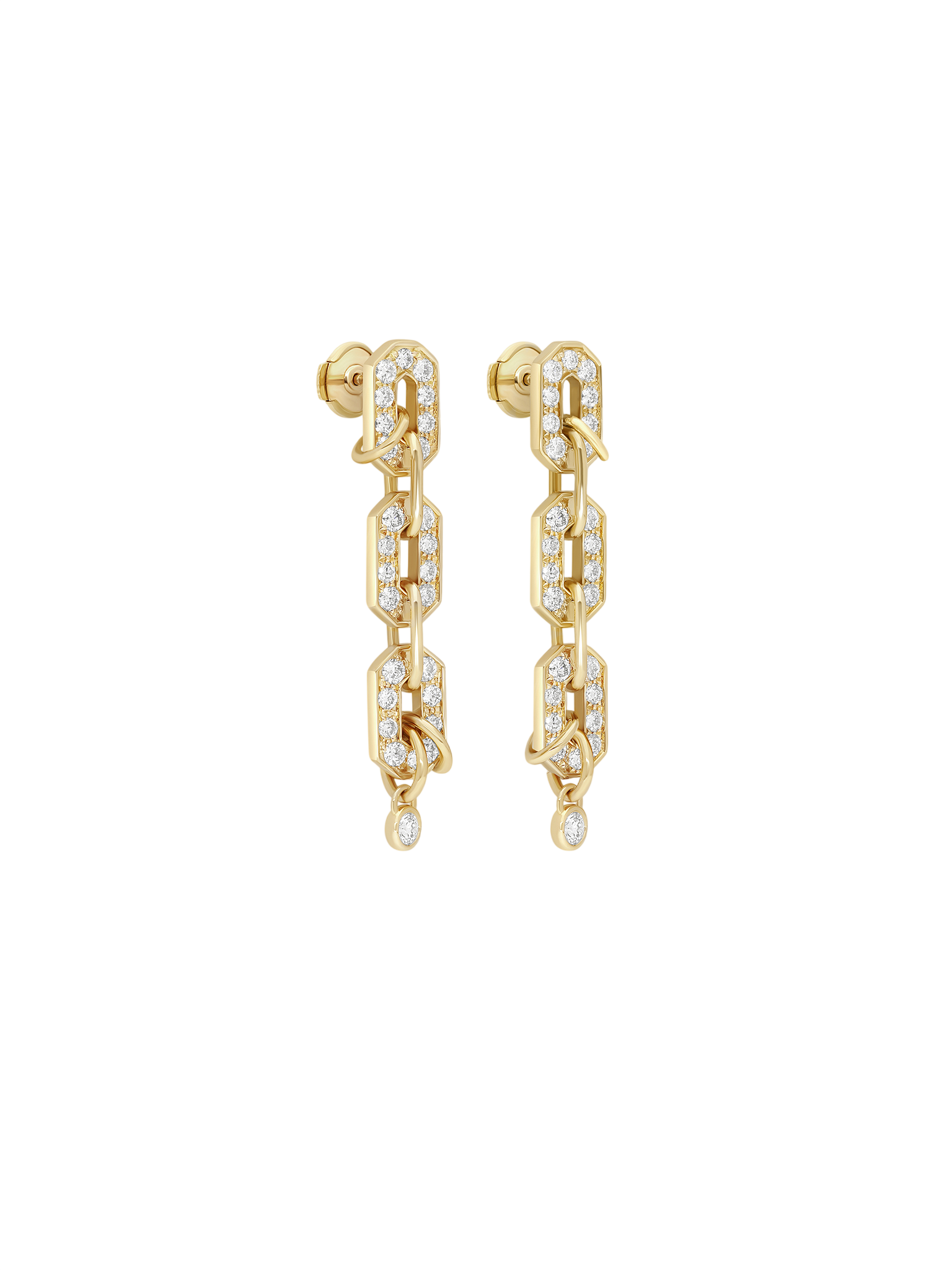 Earrings my way diamonds & 18k yellow gold