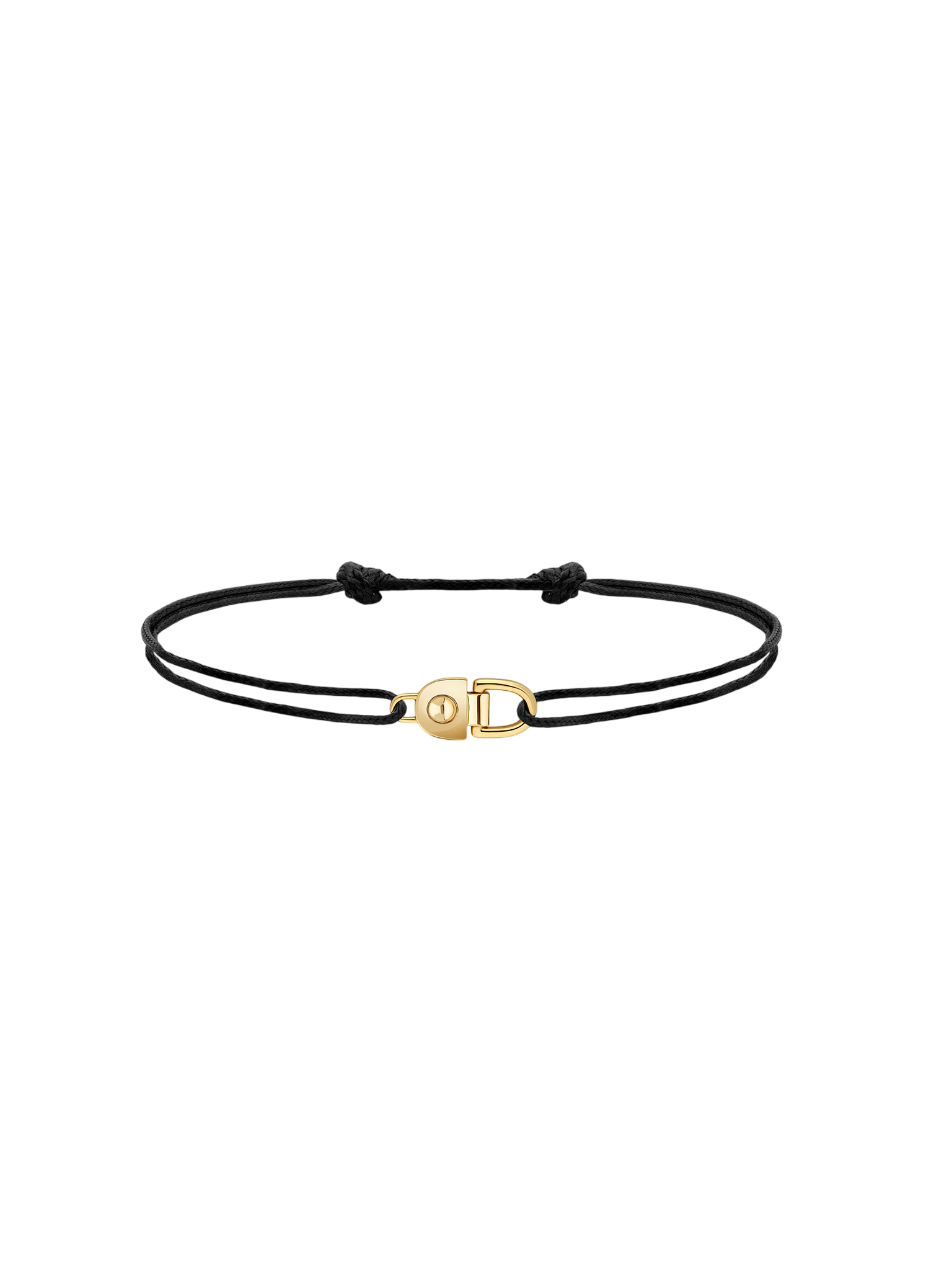 Cord bracelet rivet s 18k yellow gold