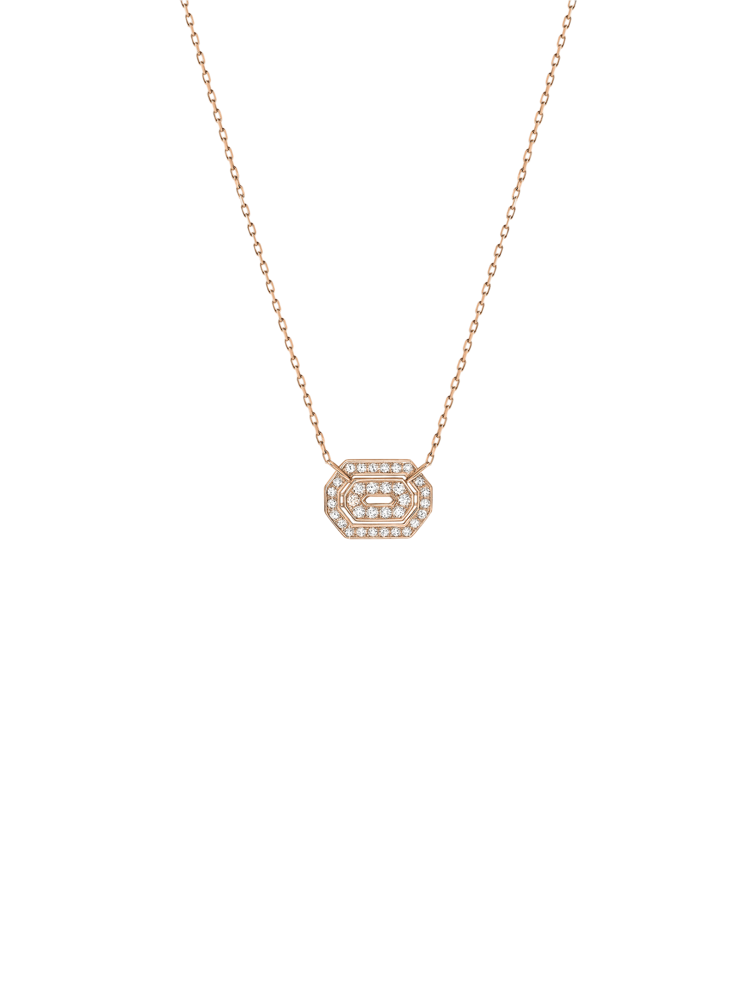 Necklace mini my way pink gold & diamonds