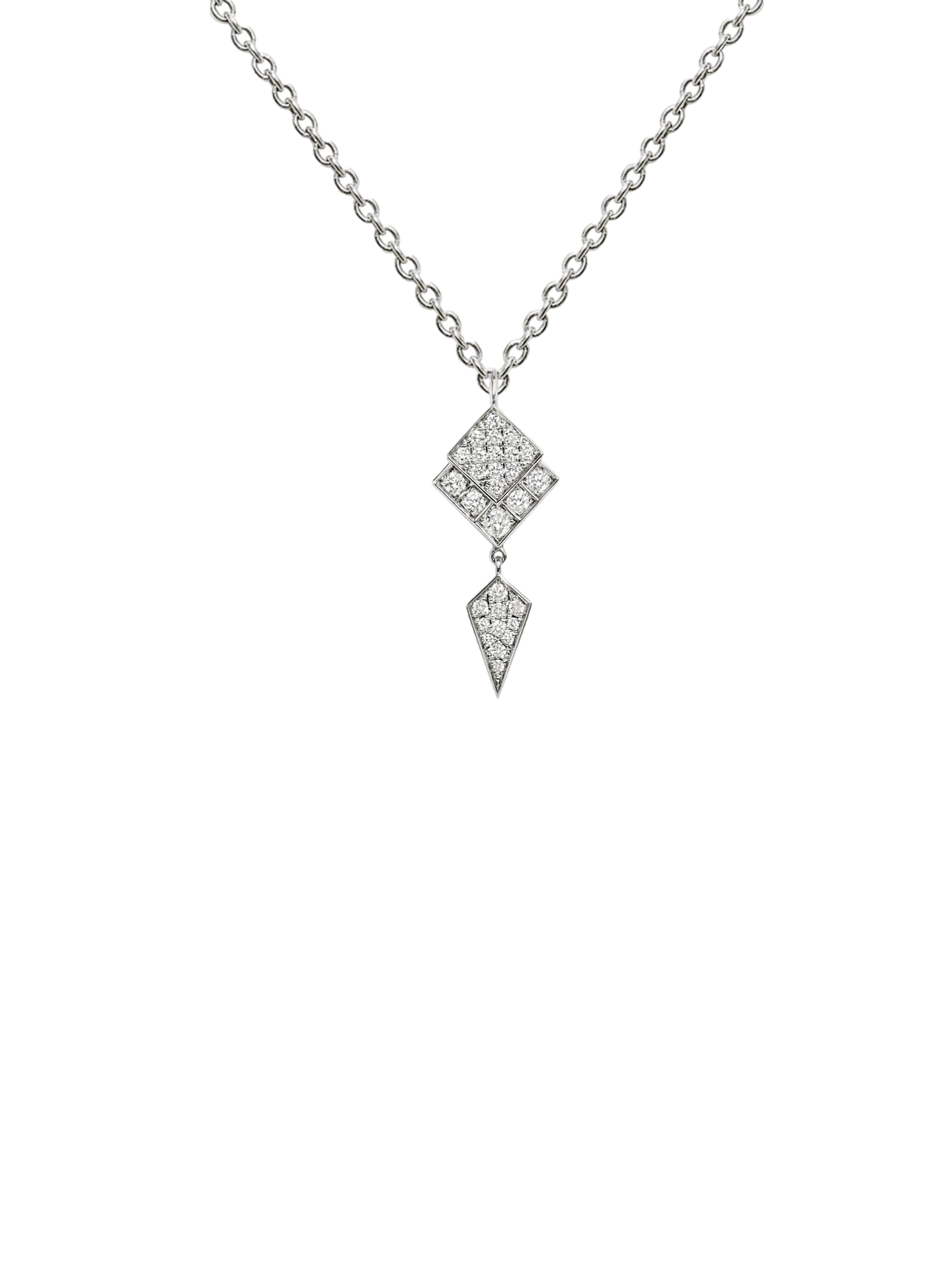 Necklace stairway diamonds & silver