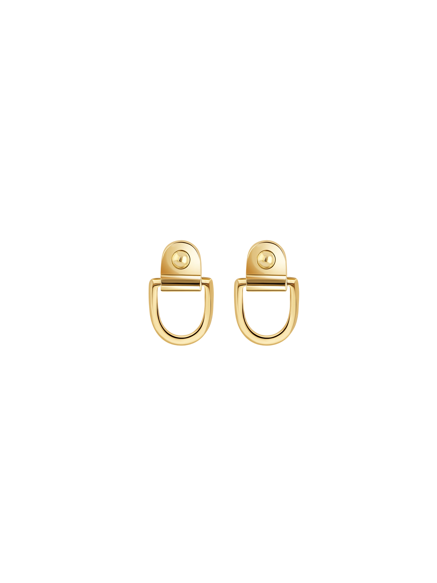 Earrings rivet mm 18k yellow gold 