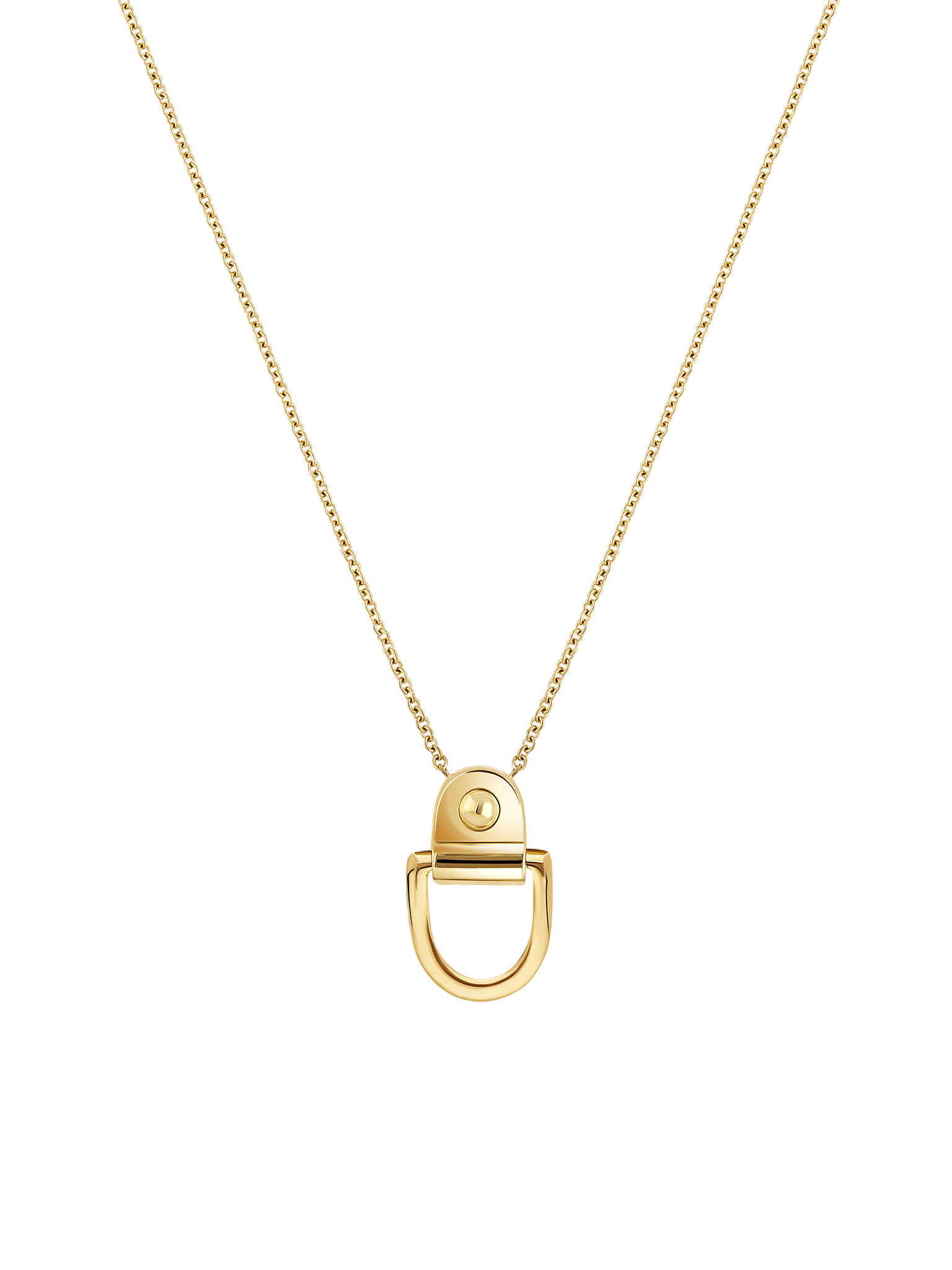 Necklace rivet mm 18k yellow gold 