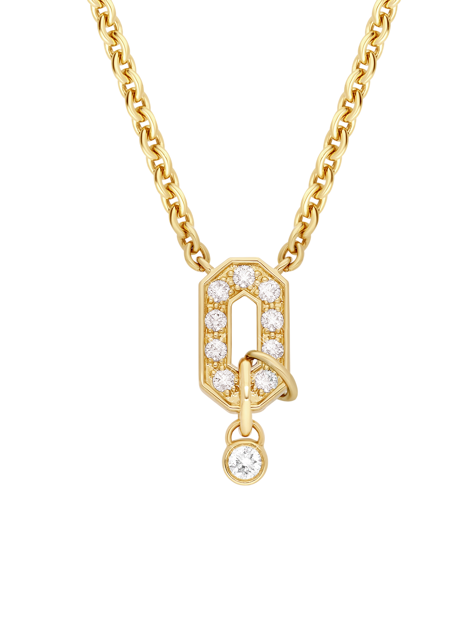 Necklace my way diamonds & 14k yellow gold