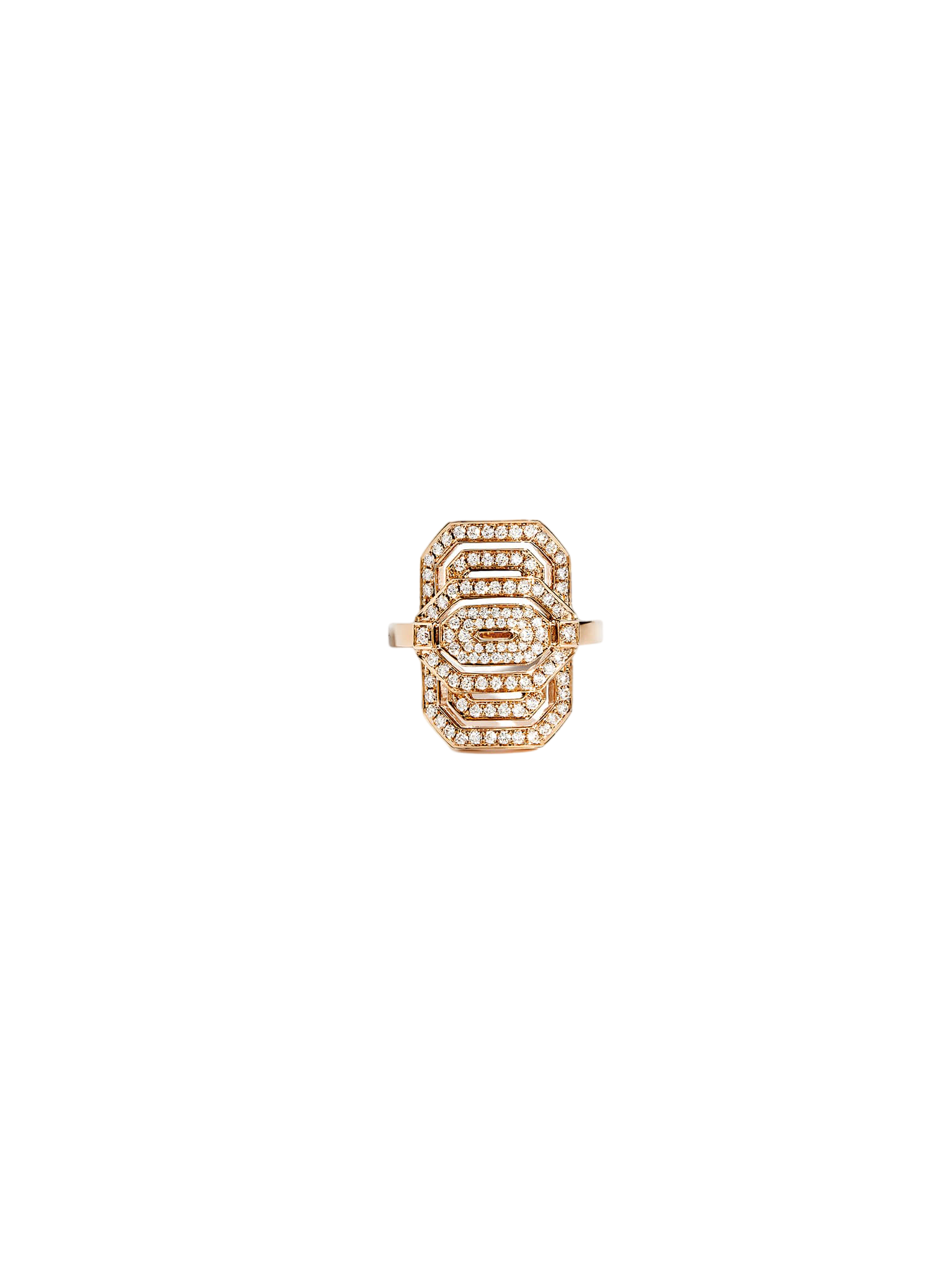 Ring mini my way diamonds & pink gold