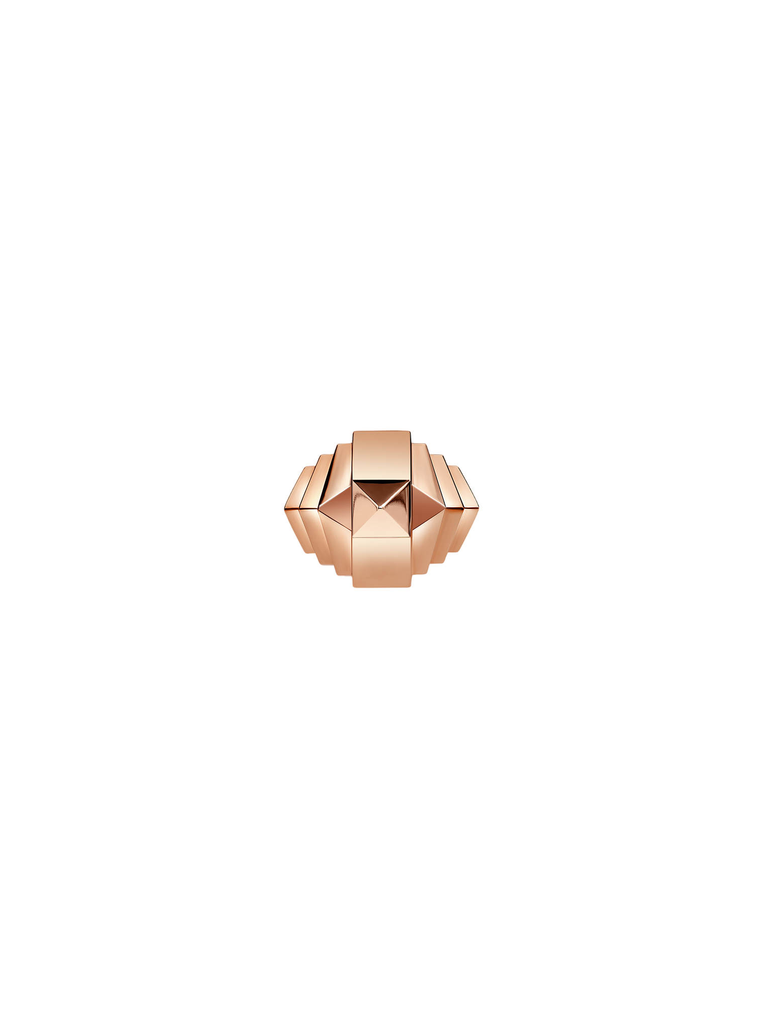 Ring rockaway mini pyramid pink gold