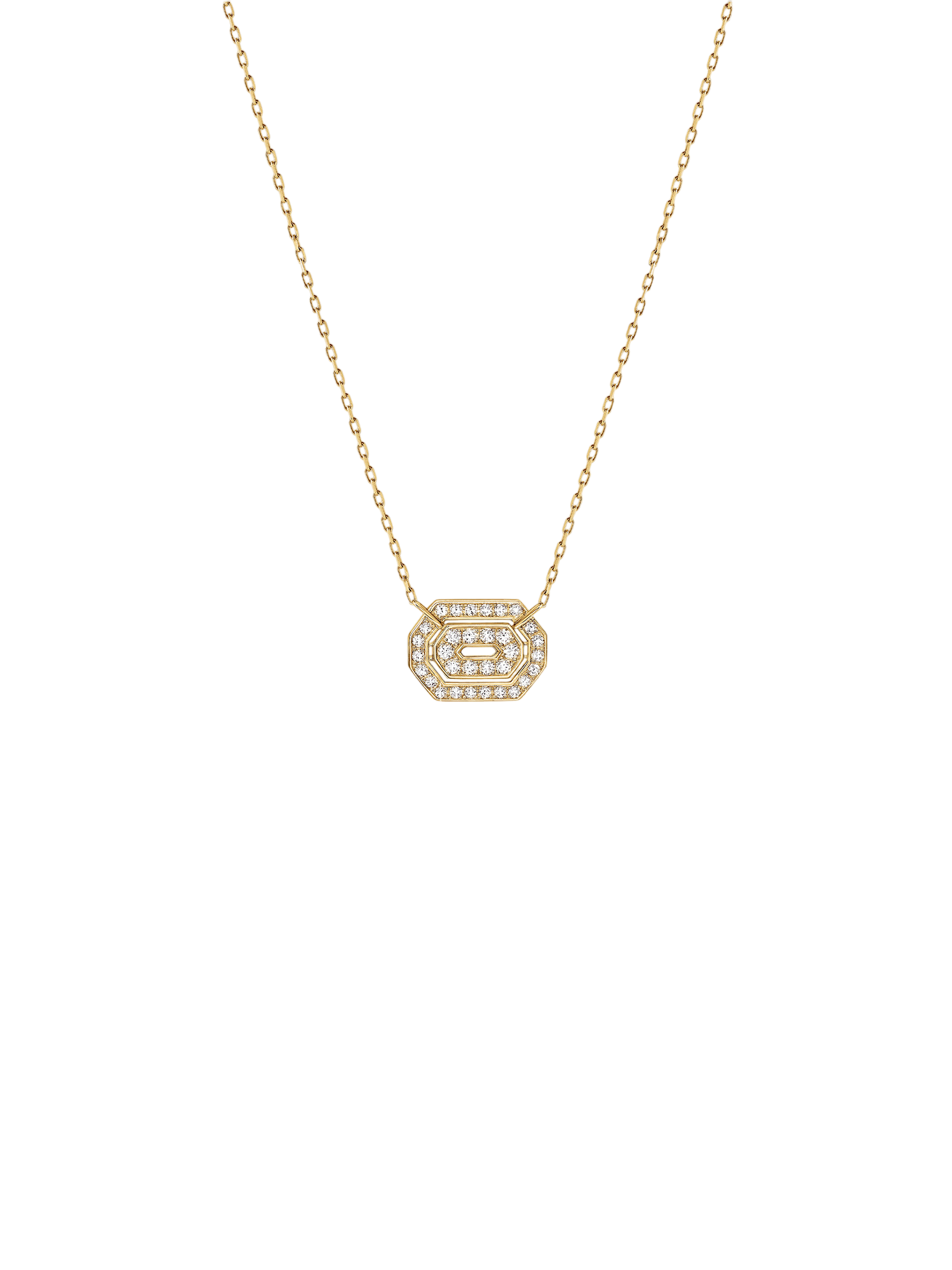 Necklace mini my way yellow gold & diamonds