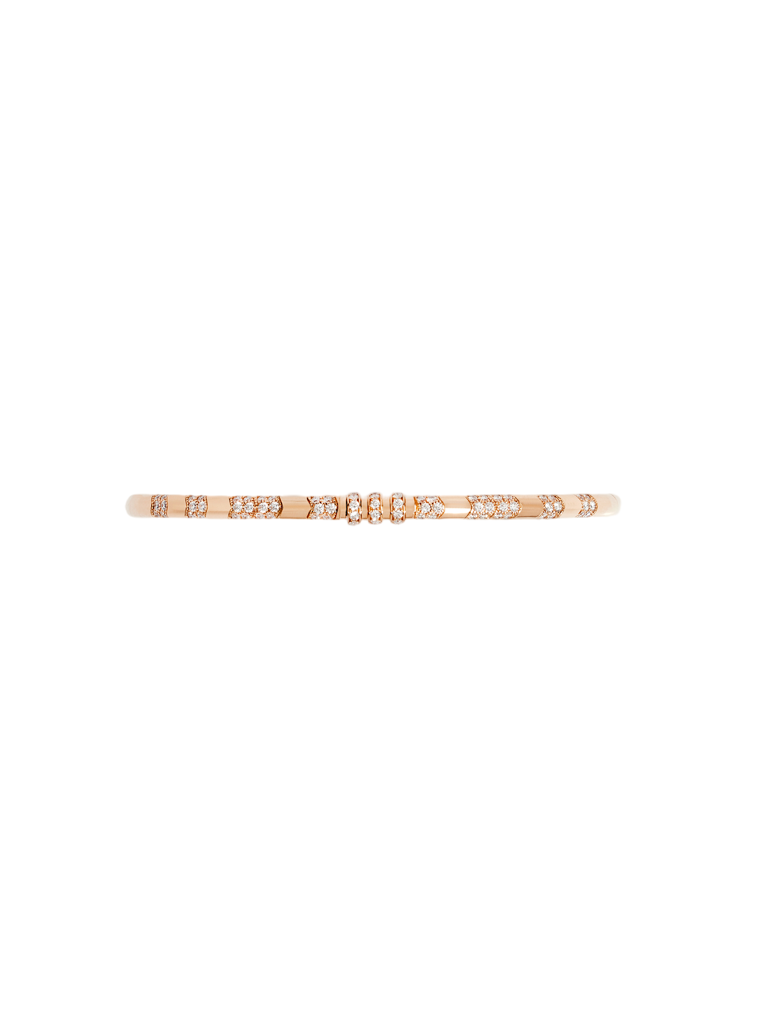 Bracelet mesh reptile 18k pink gold & white diamonds  