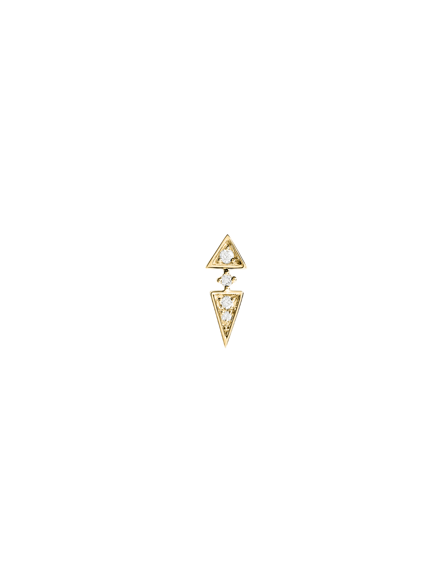 Stud anyway pic yellow gold & diamonds
