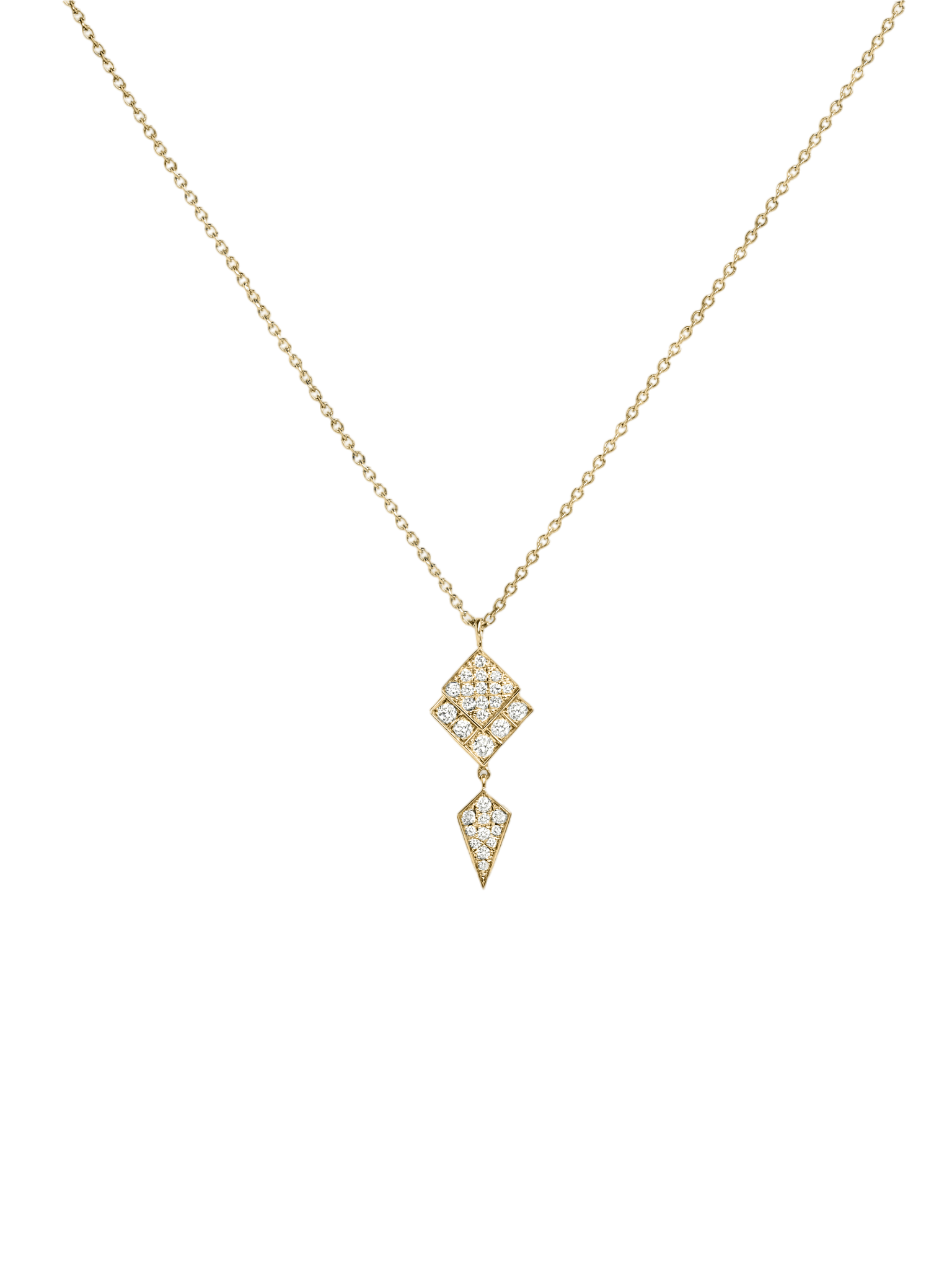 Necklace stairway  diamonds & 18k yellow gold