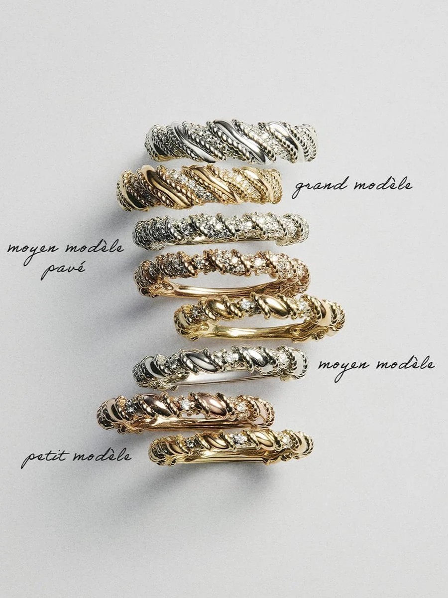 Bague Twist Grand modèle Or et diamants