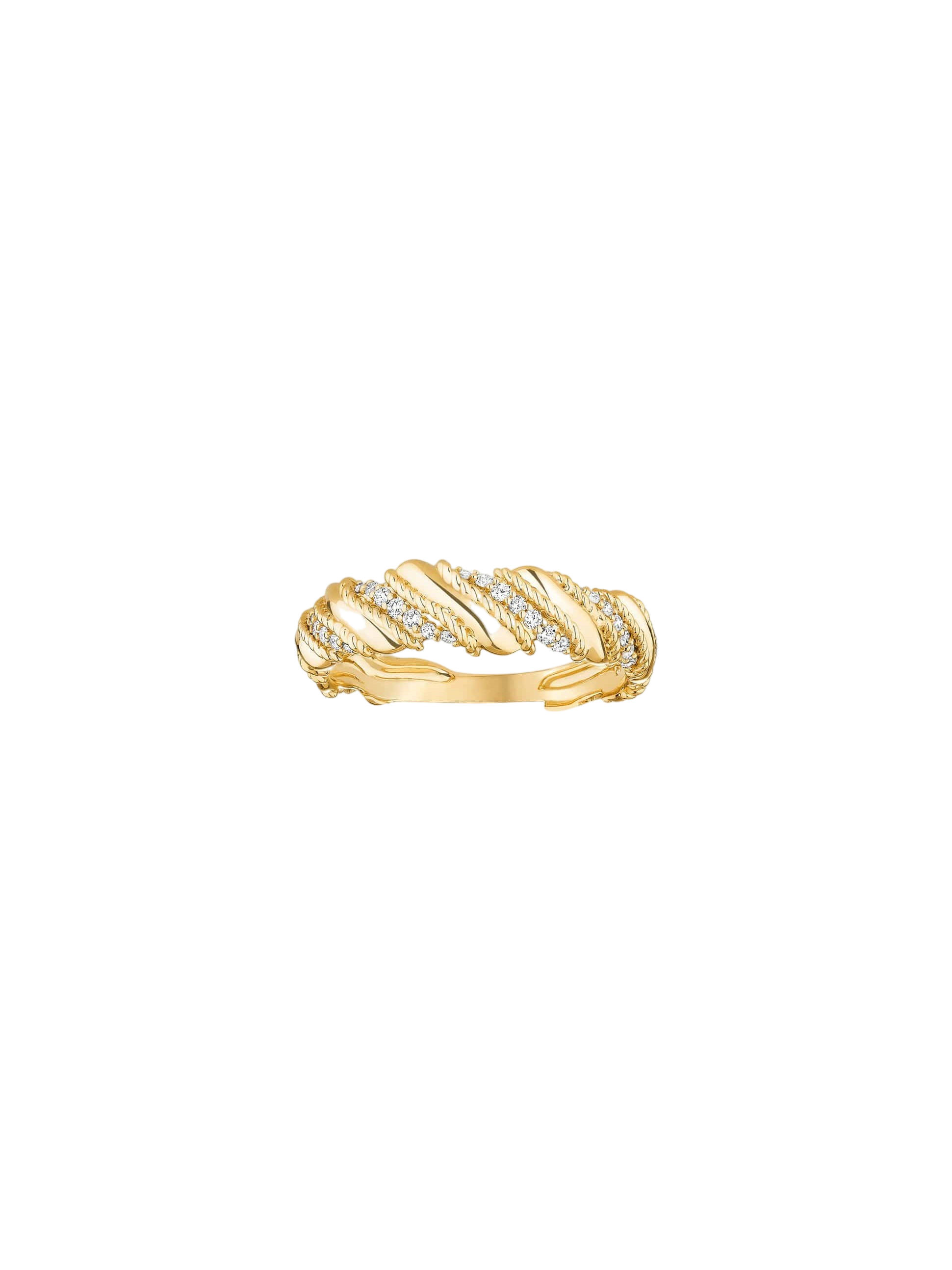 Bague Twist Grand modèle Or et diamants photo