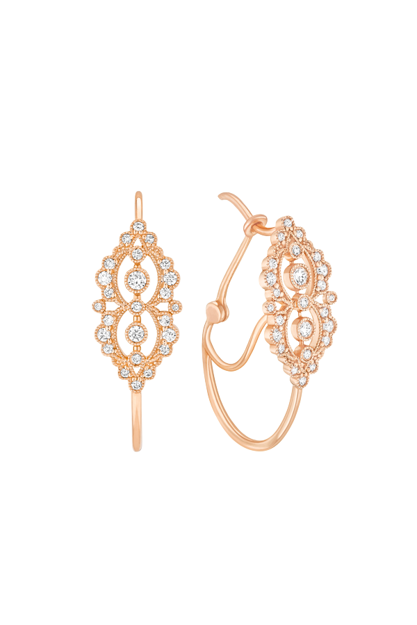 Victoria earrings rose gold