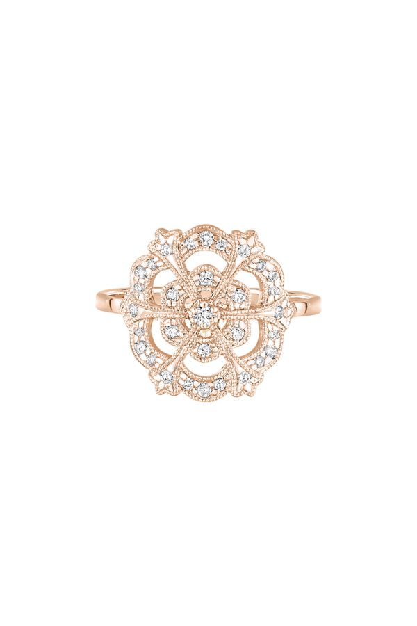 Lace ring rose gold