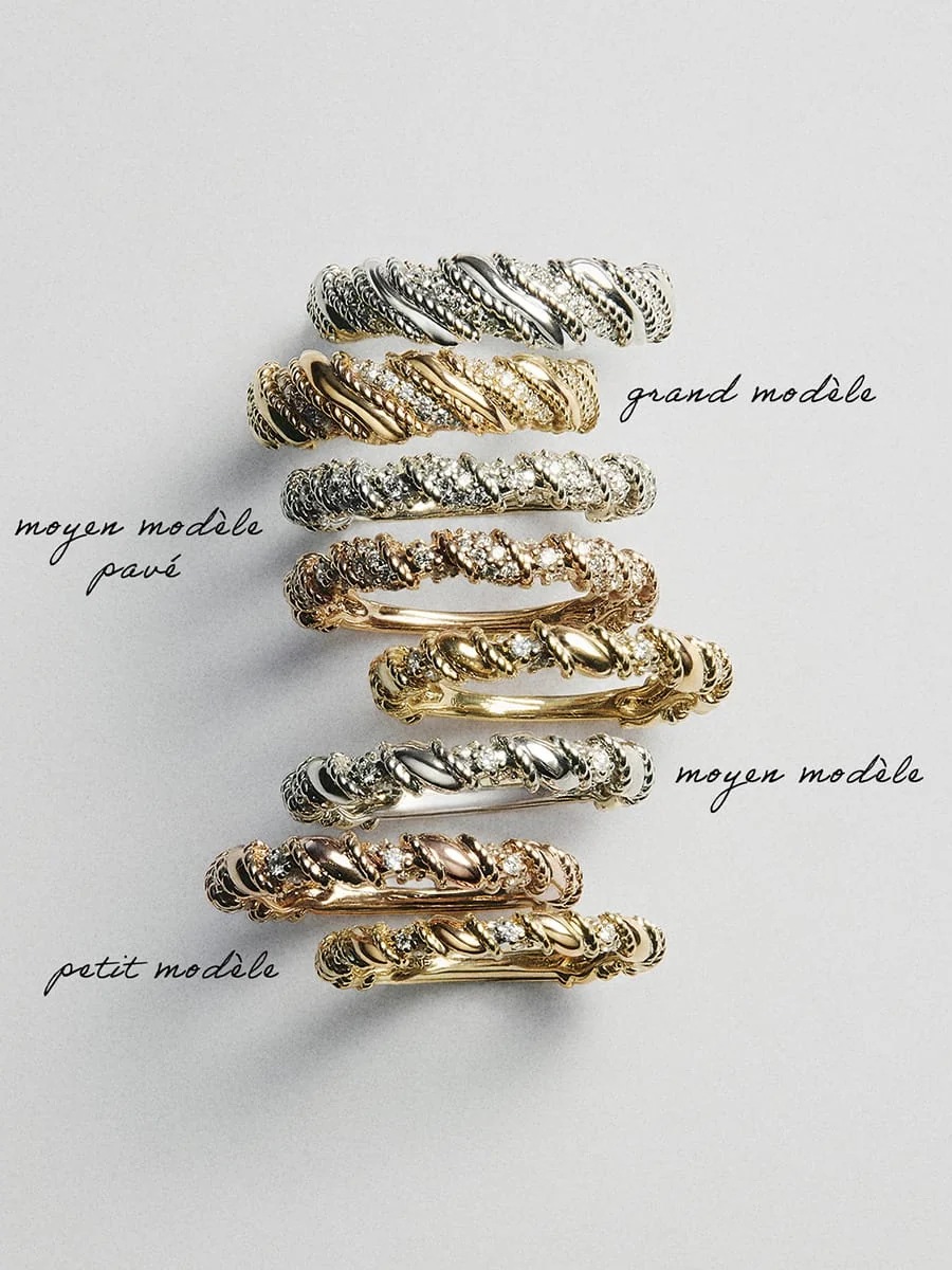 Bague Twist Petit modèle Or et diamants