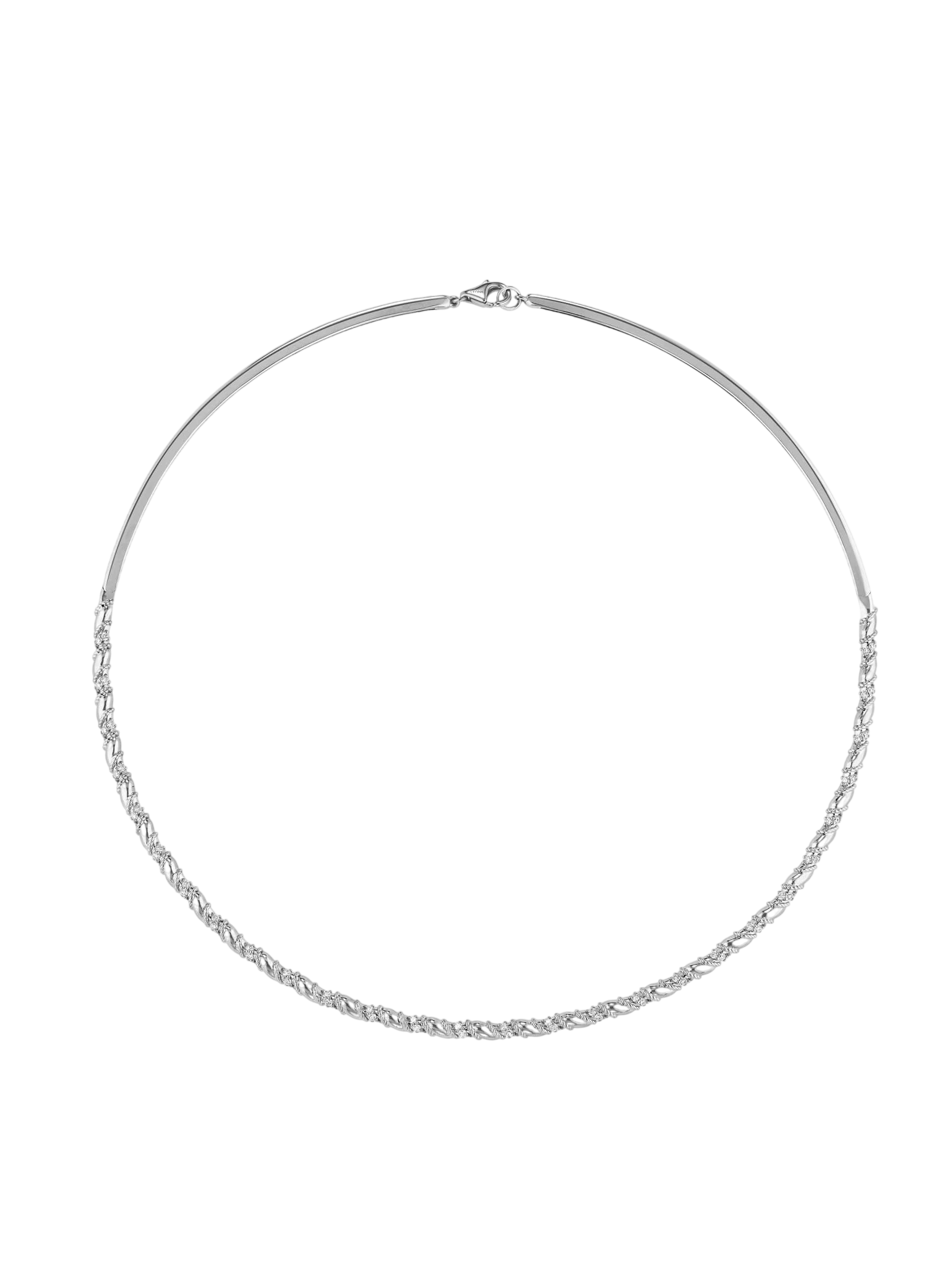 Collier Twist Or et diamants photo
