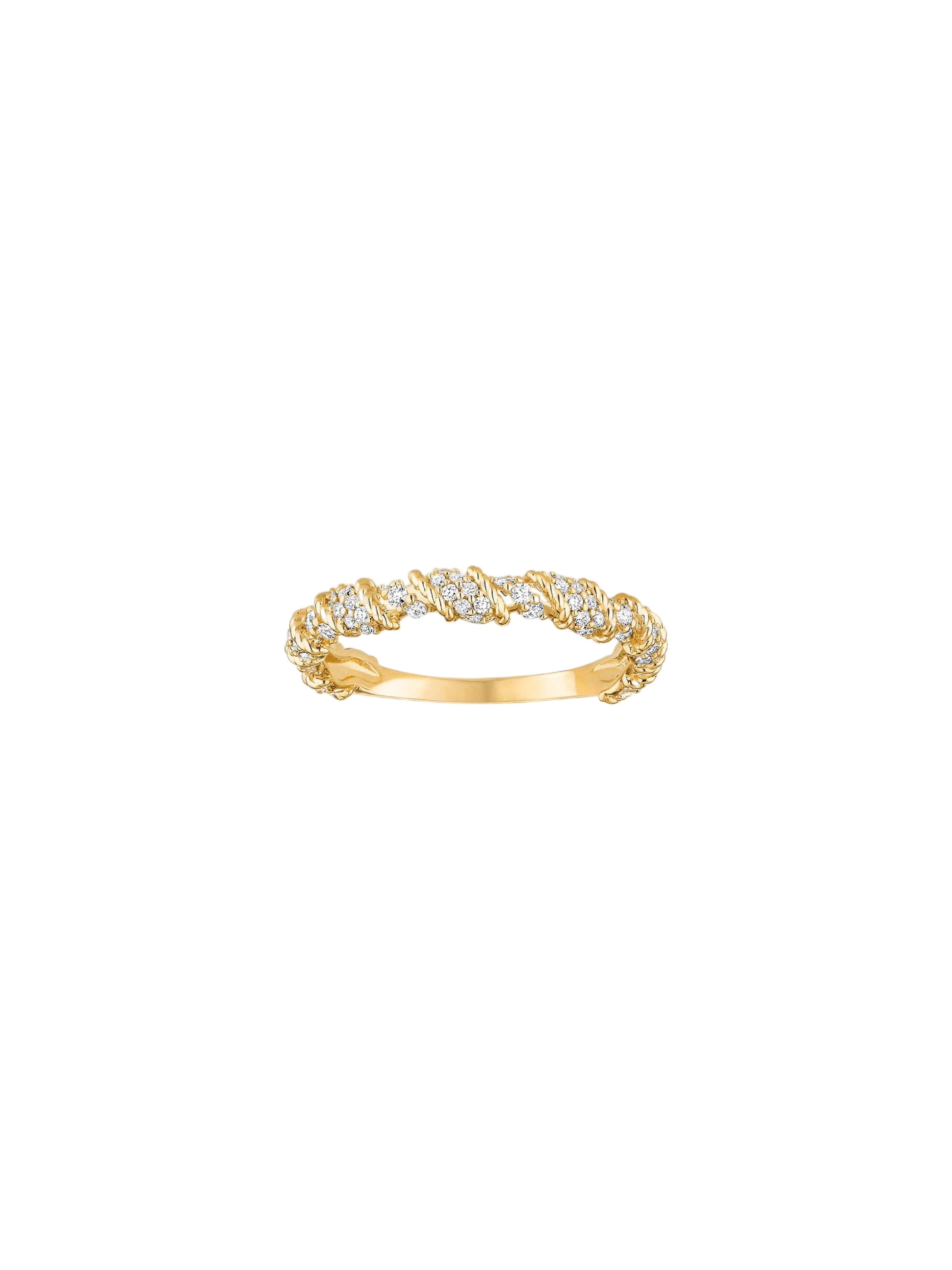 Bague Twist Moyen modèle pavée Or et diamants photo