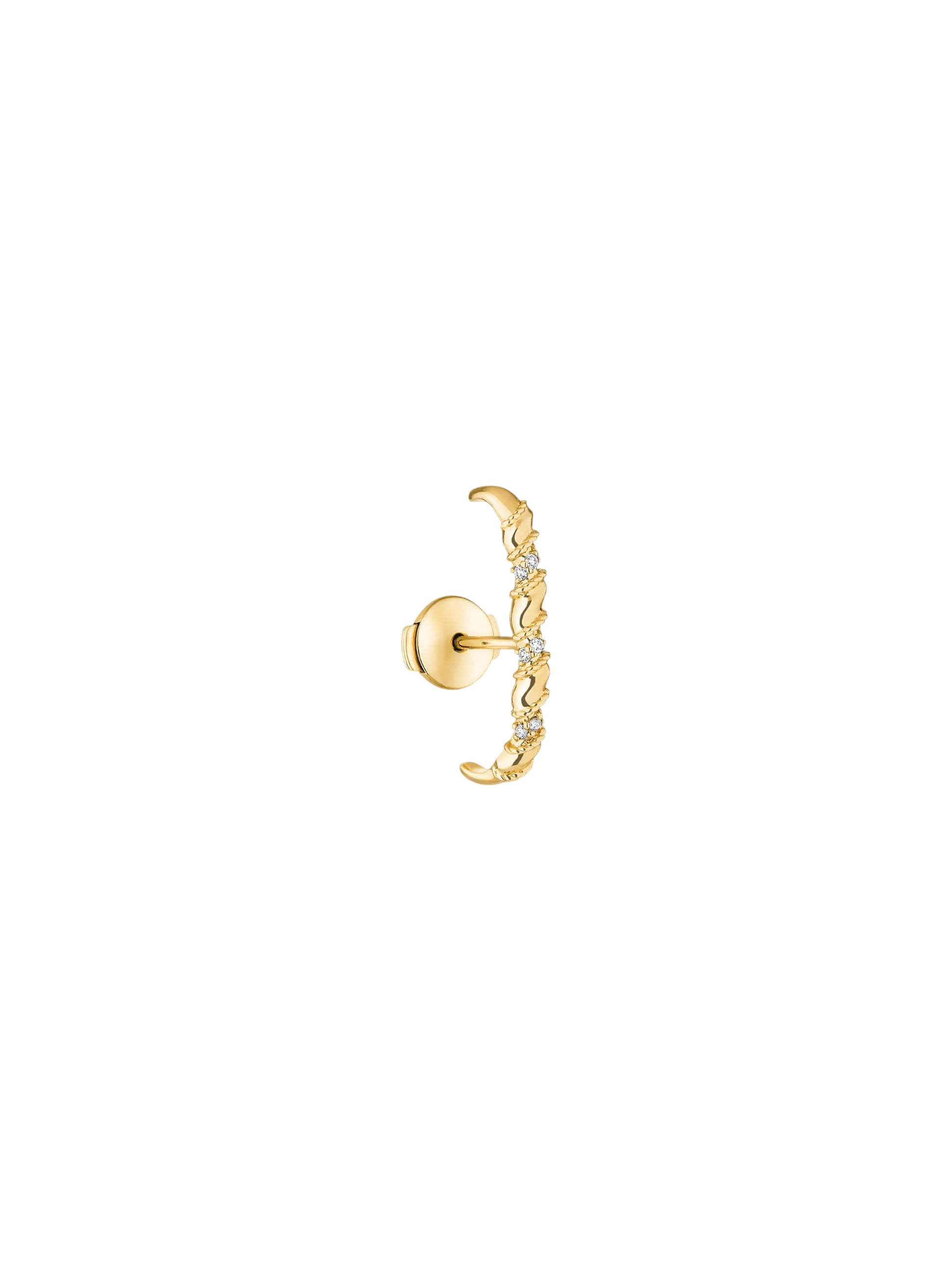 Boucle unique Twist Or et diamants photo