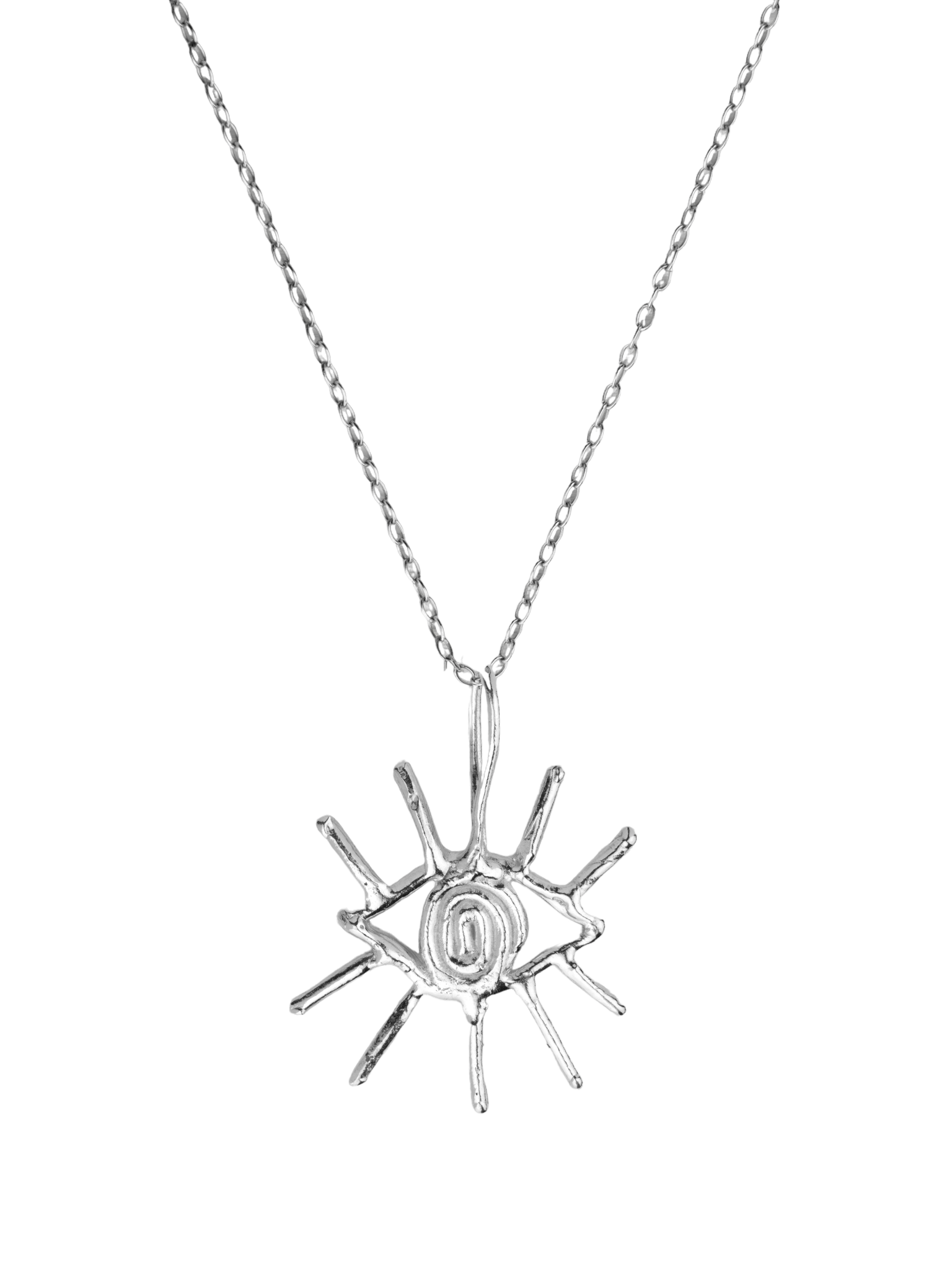 Evil eye amulet necklace by Sun Baby Silver | Finematter