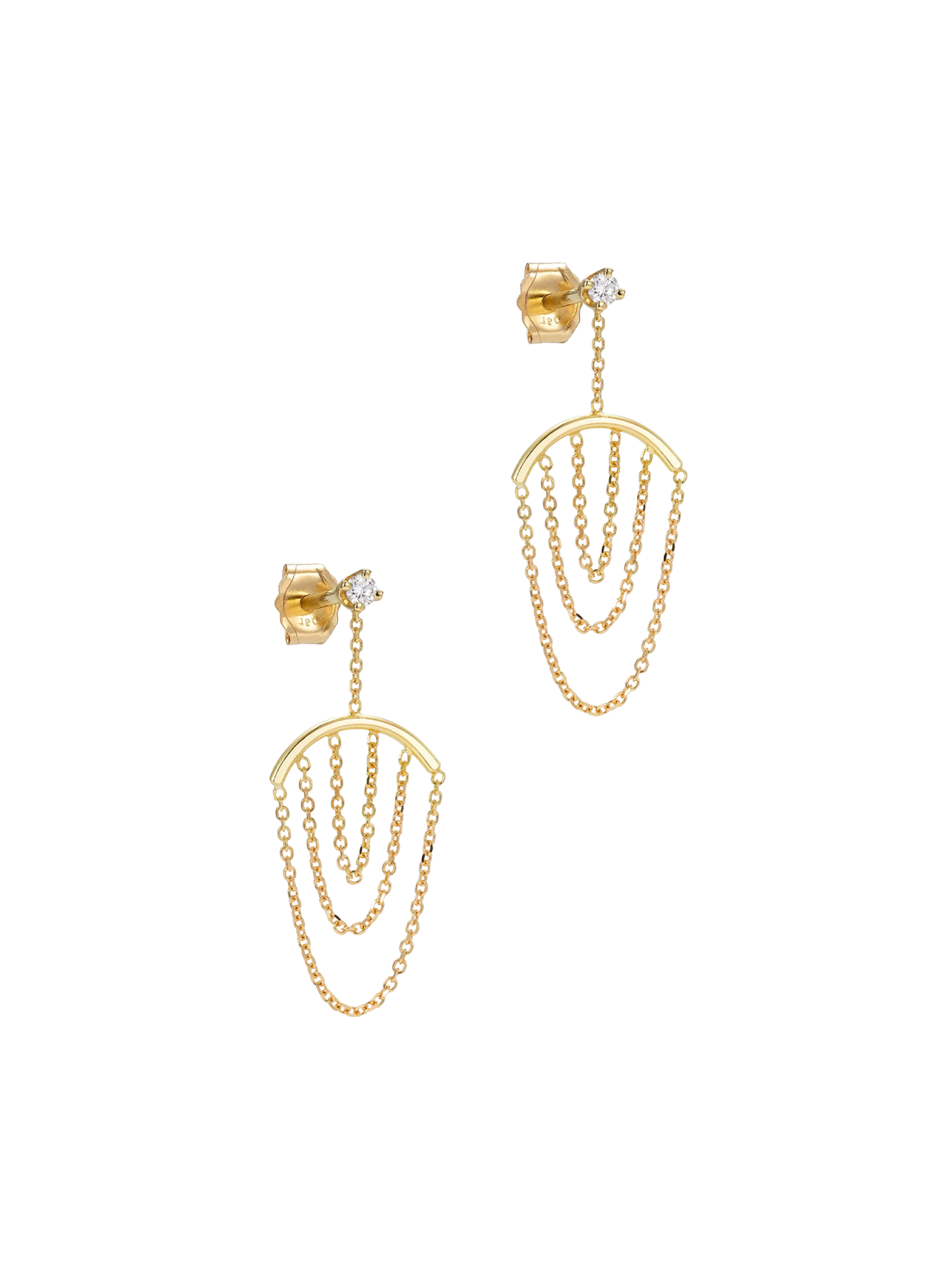 Nouveau now diamond loop chain earrings