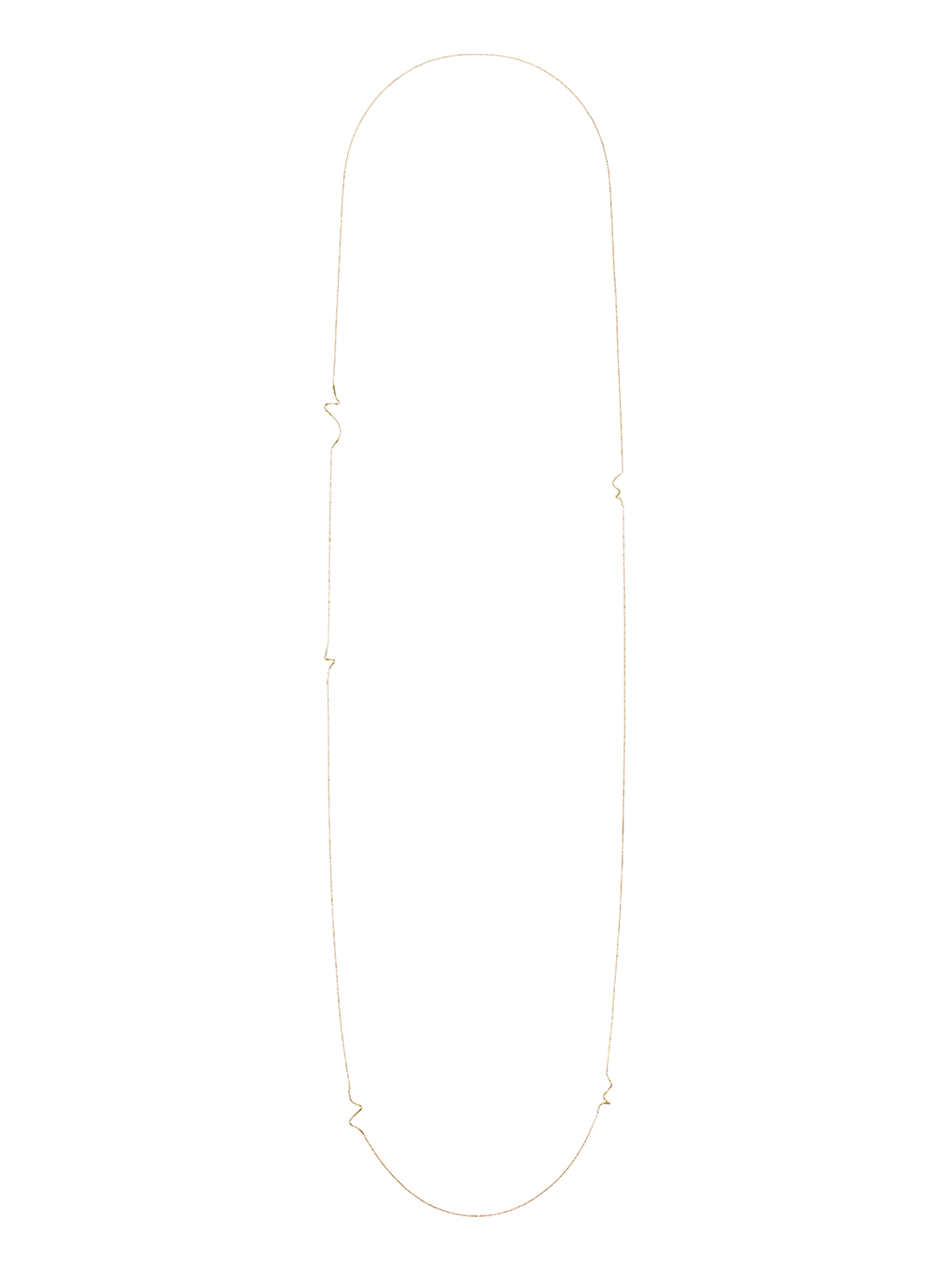 Doodles in gold long necklace