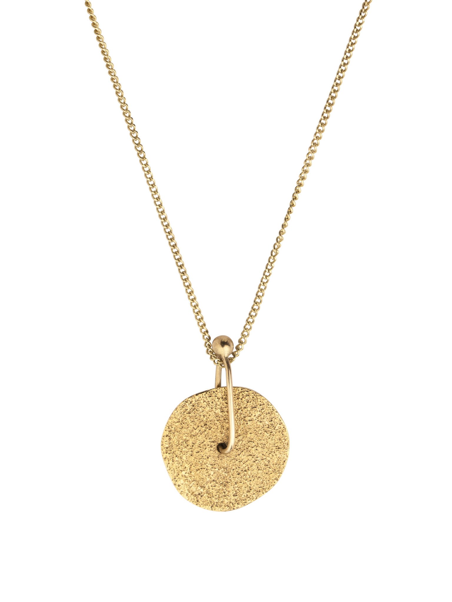 Gold sequin pendant necklace