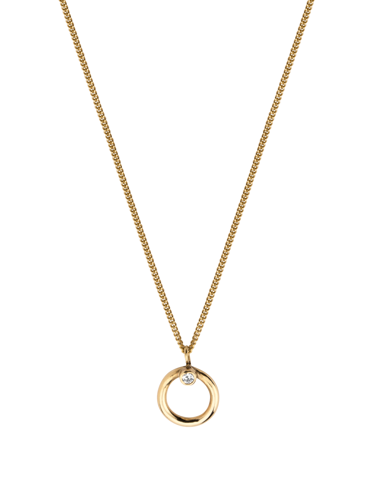 Diamond circle necklace