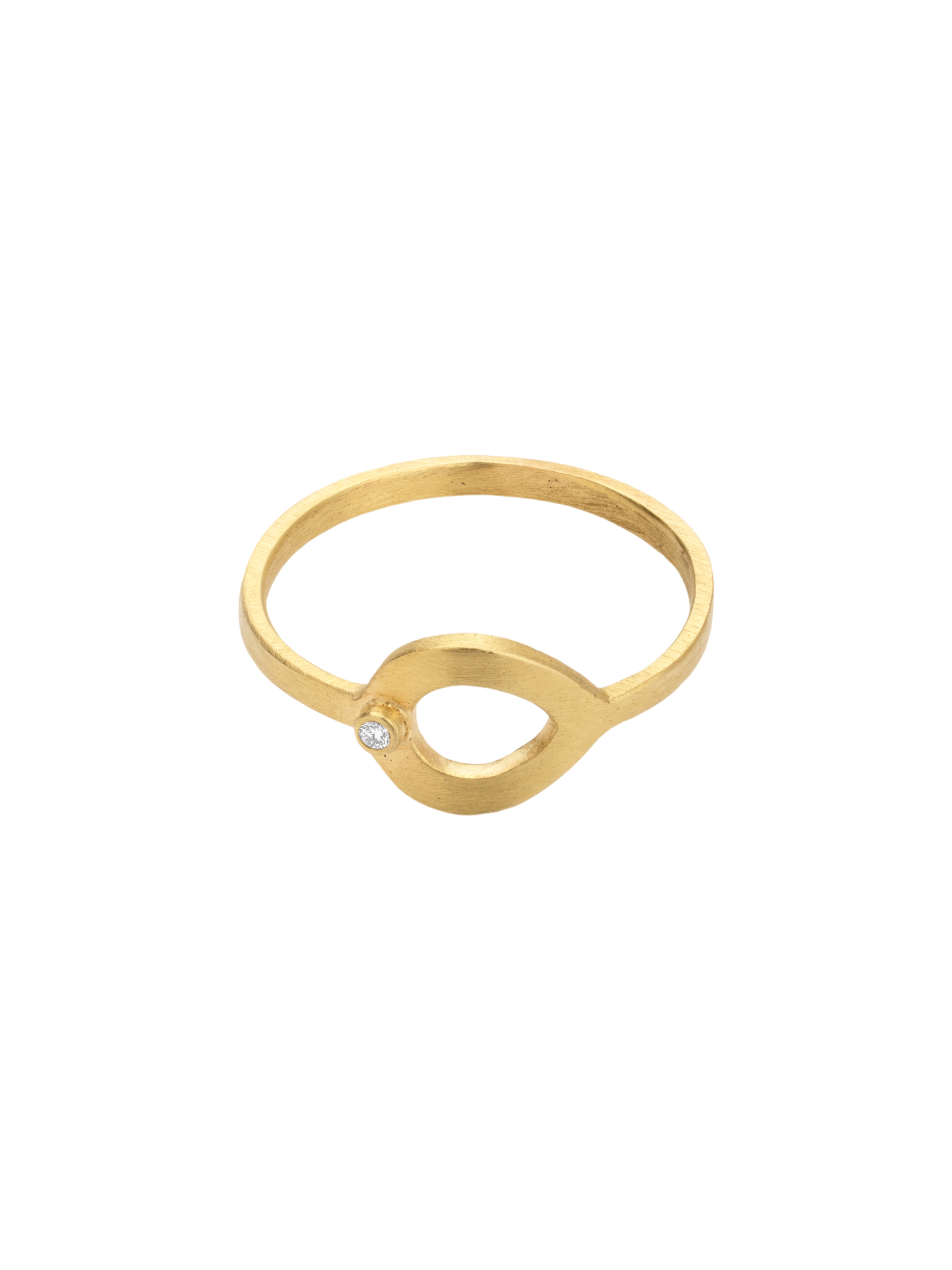 Petal open medium diamond ring