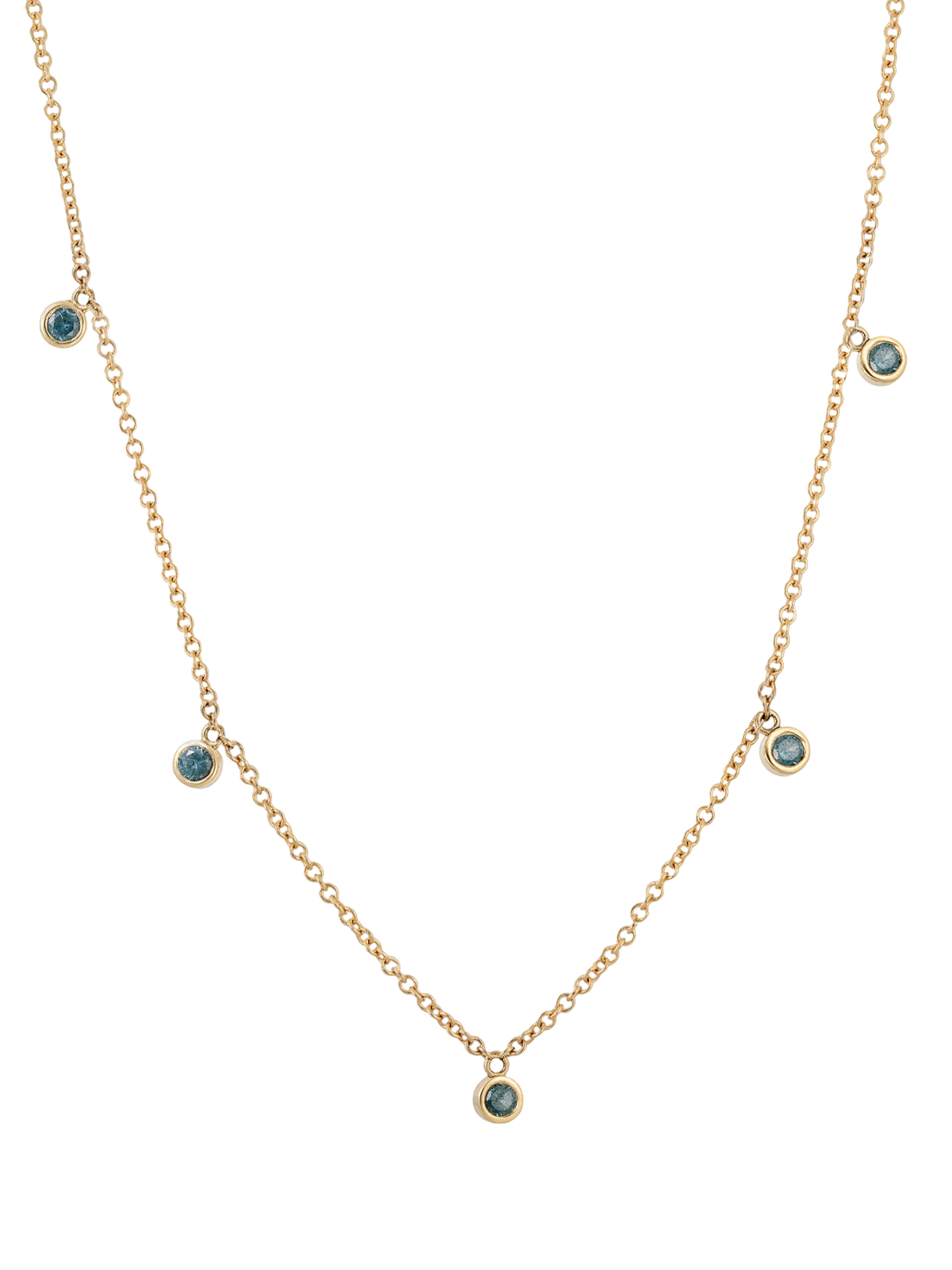 Montana sapphire drop necklace