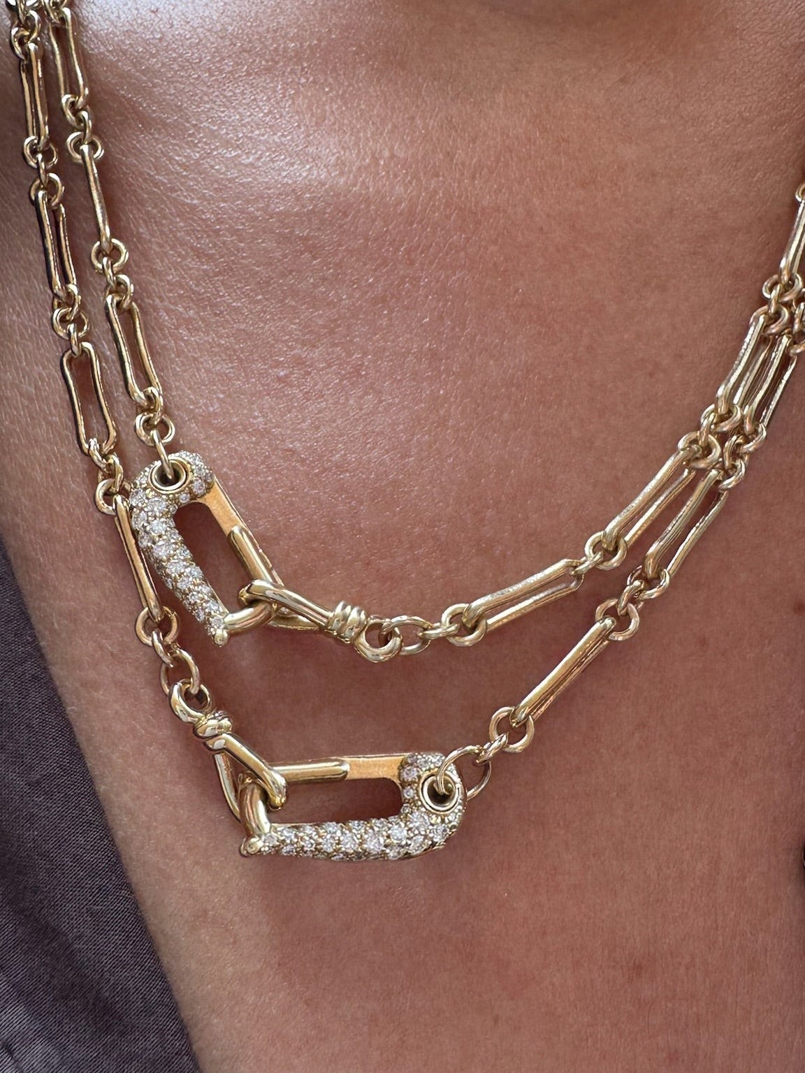 Diamond Lock It Bone Chain