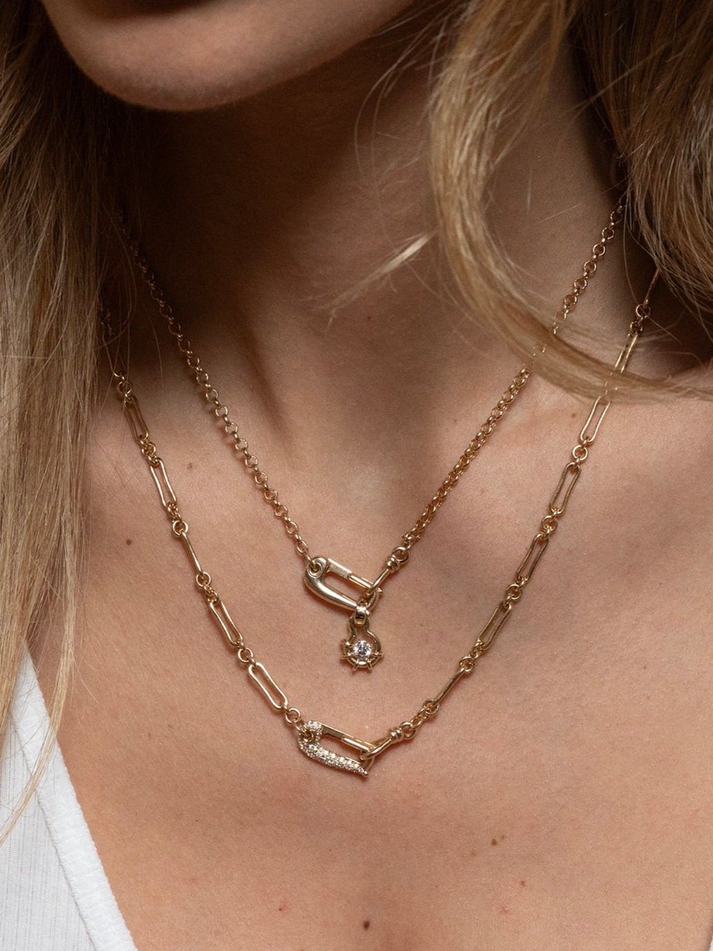 Diamond Lock It Bone Chain