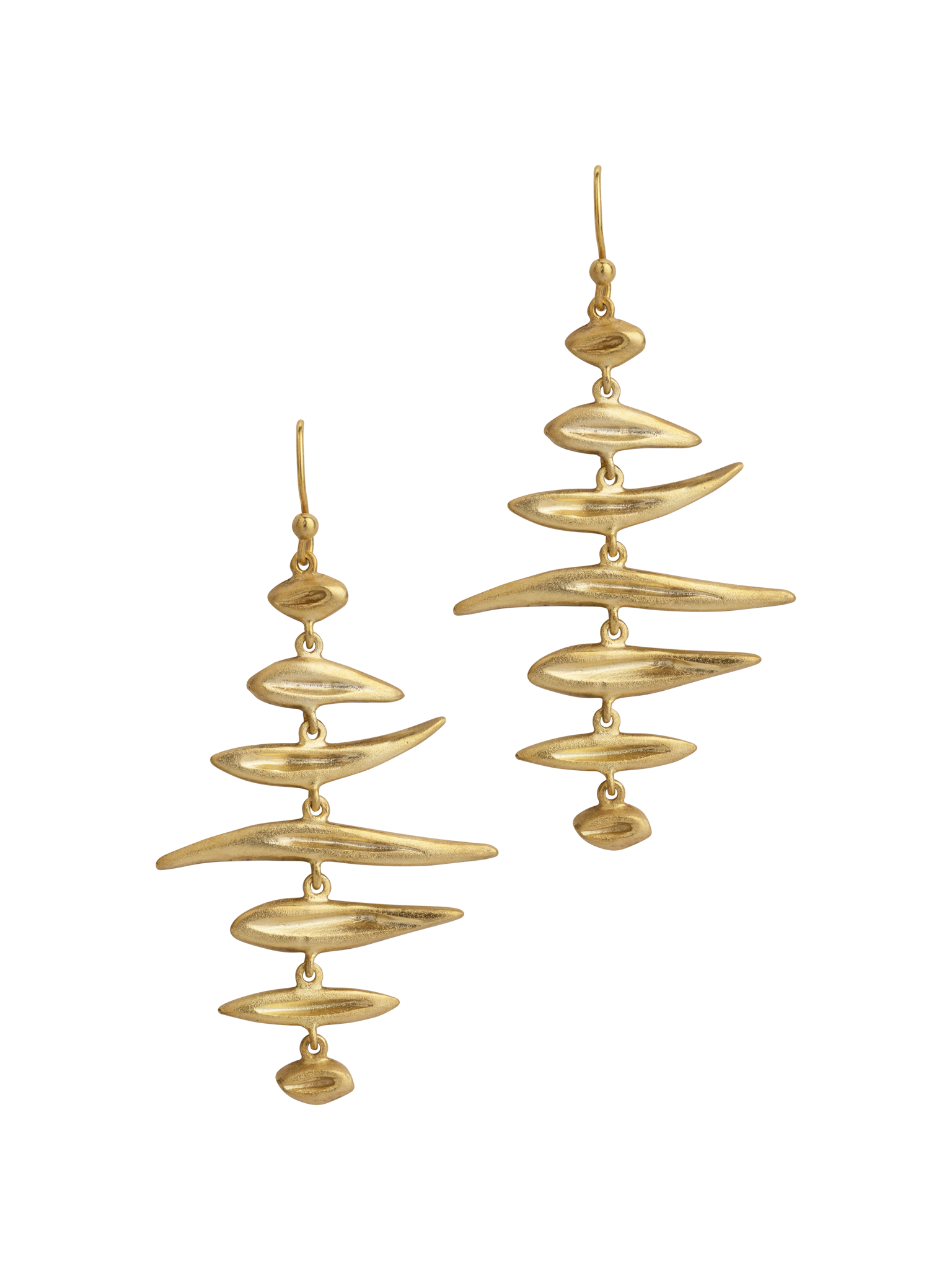 Leaves fishbone chandelier earrings