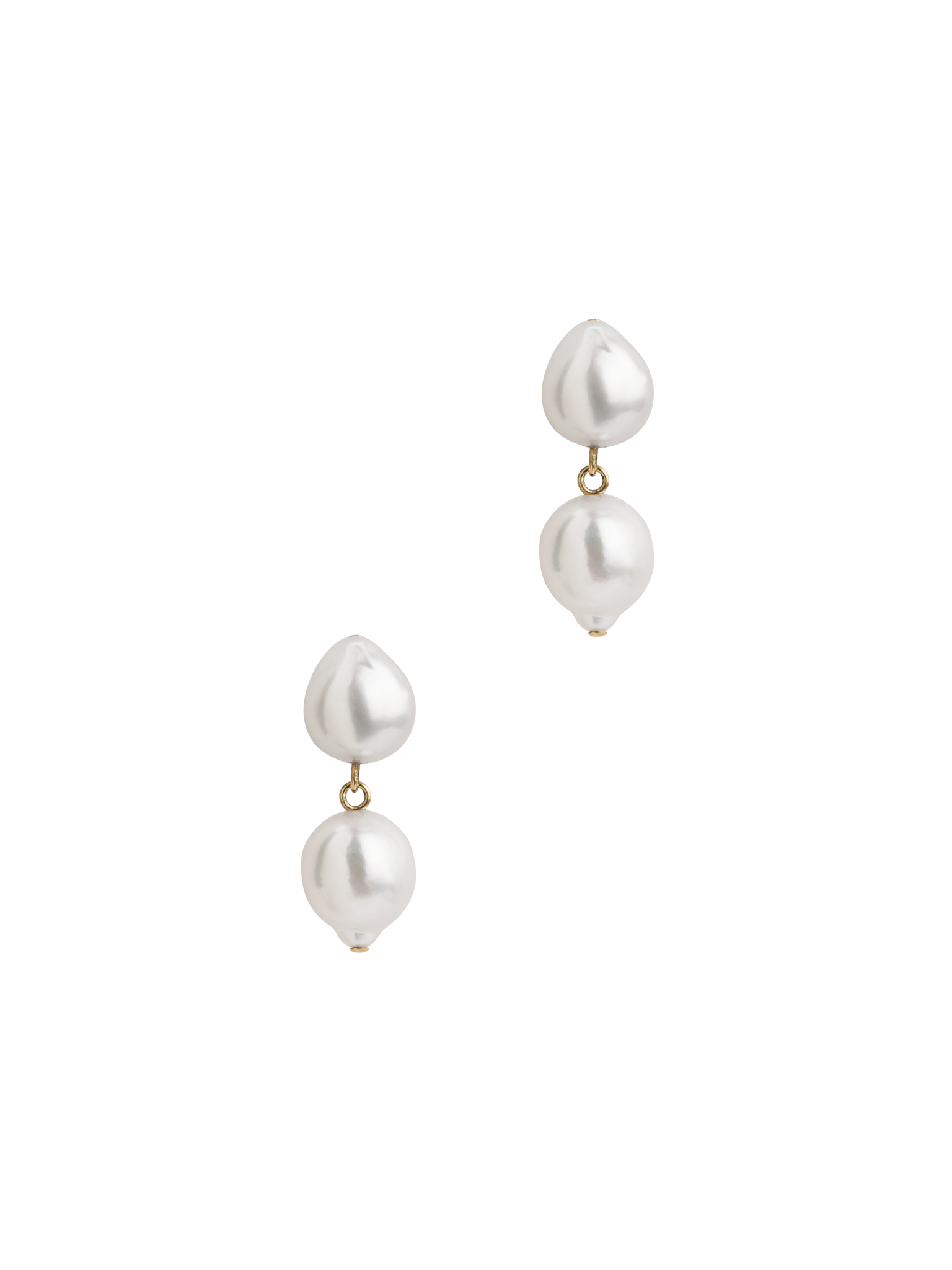 Double akoya baroque earrings