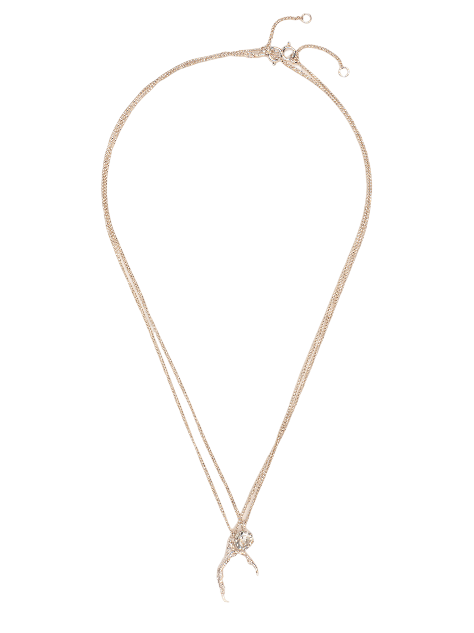 Duo necklace with signature grigri pendant
