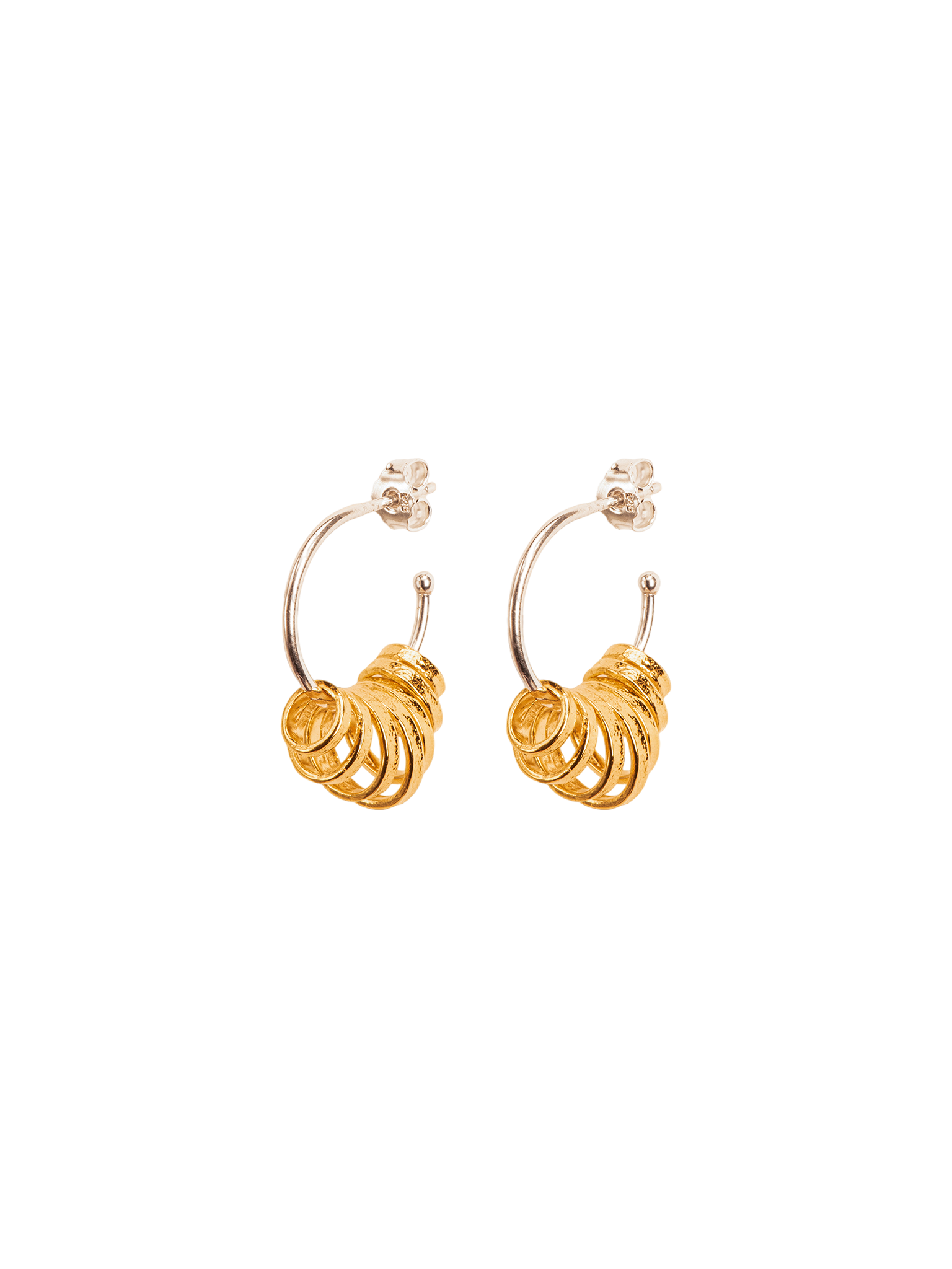 Hoop earrings with hoops