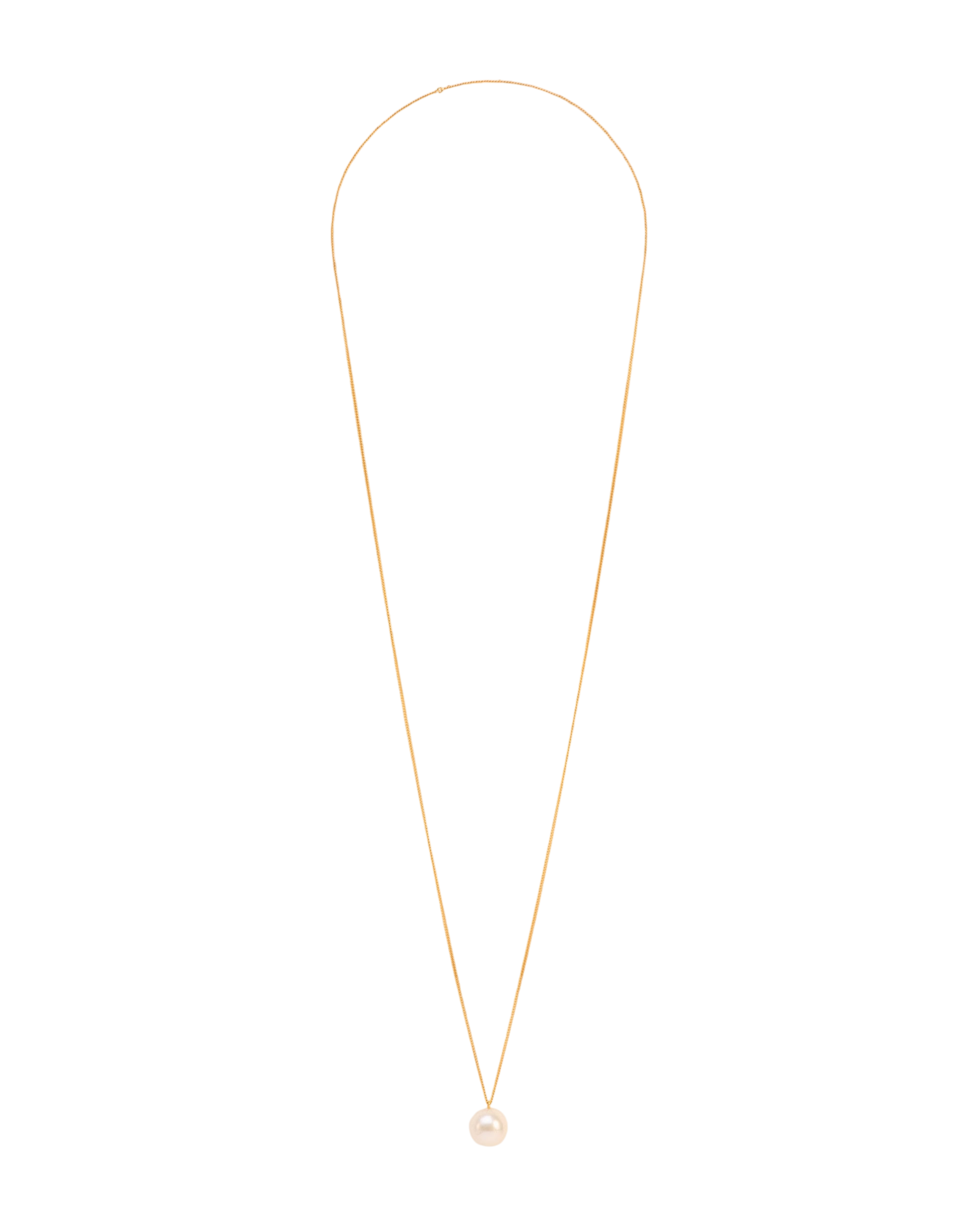 Long necklace with pearl in 18 ct. gold