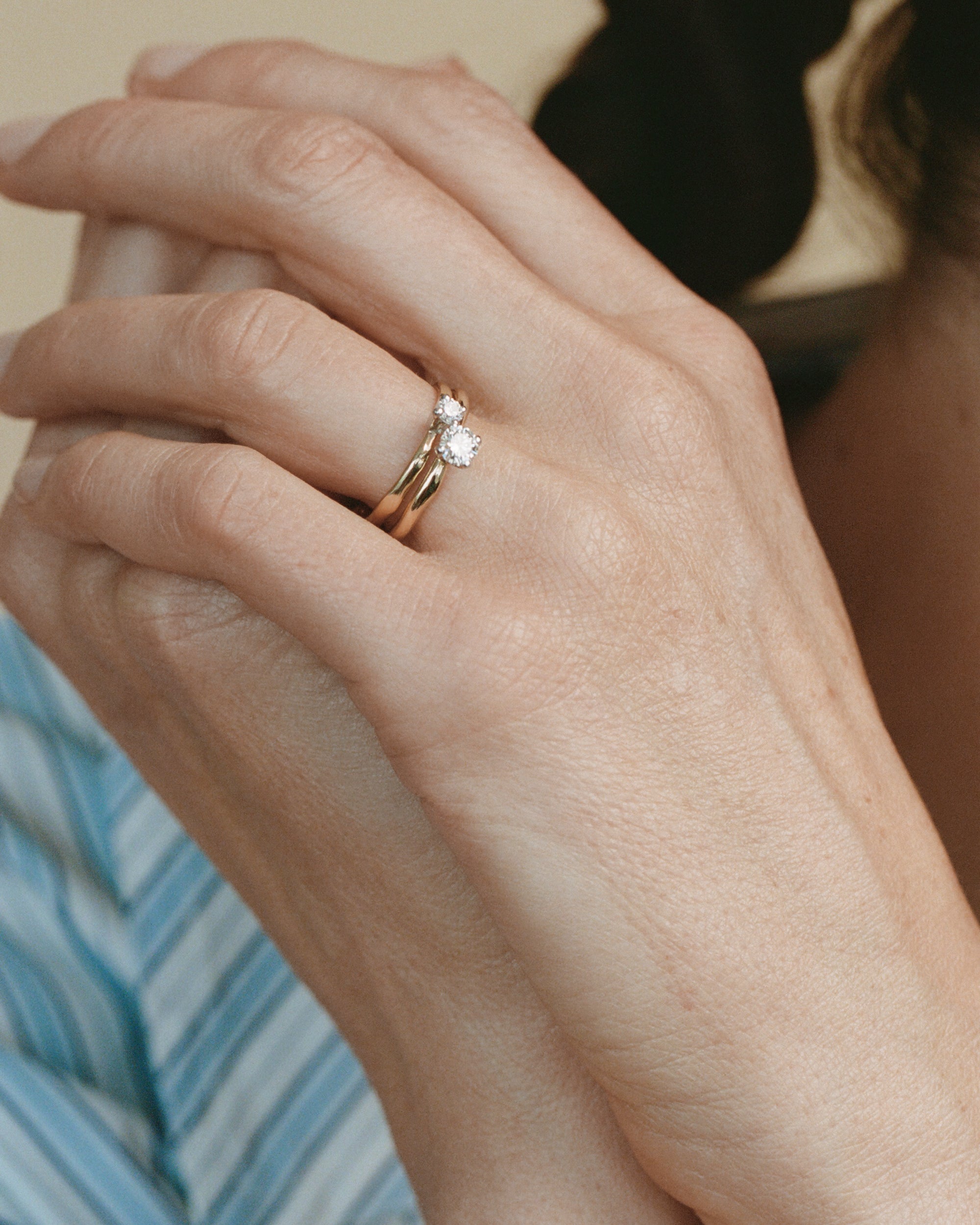 Toi et Moi ring 18 ct. gold