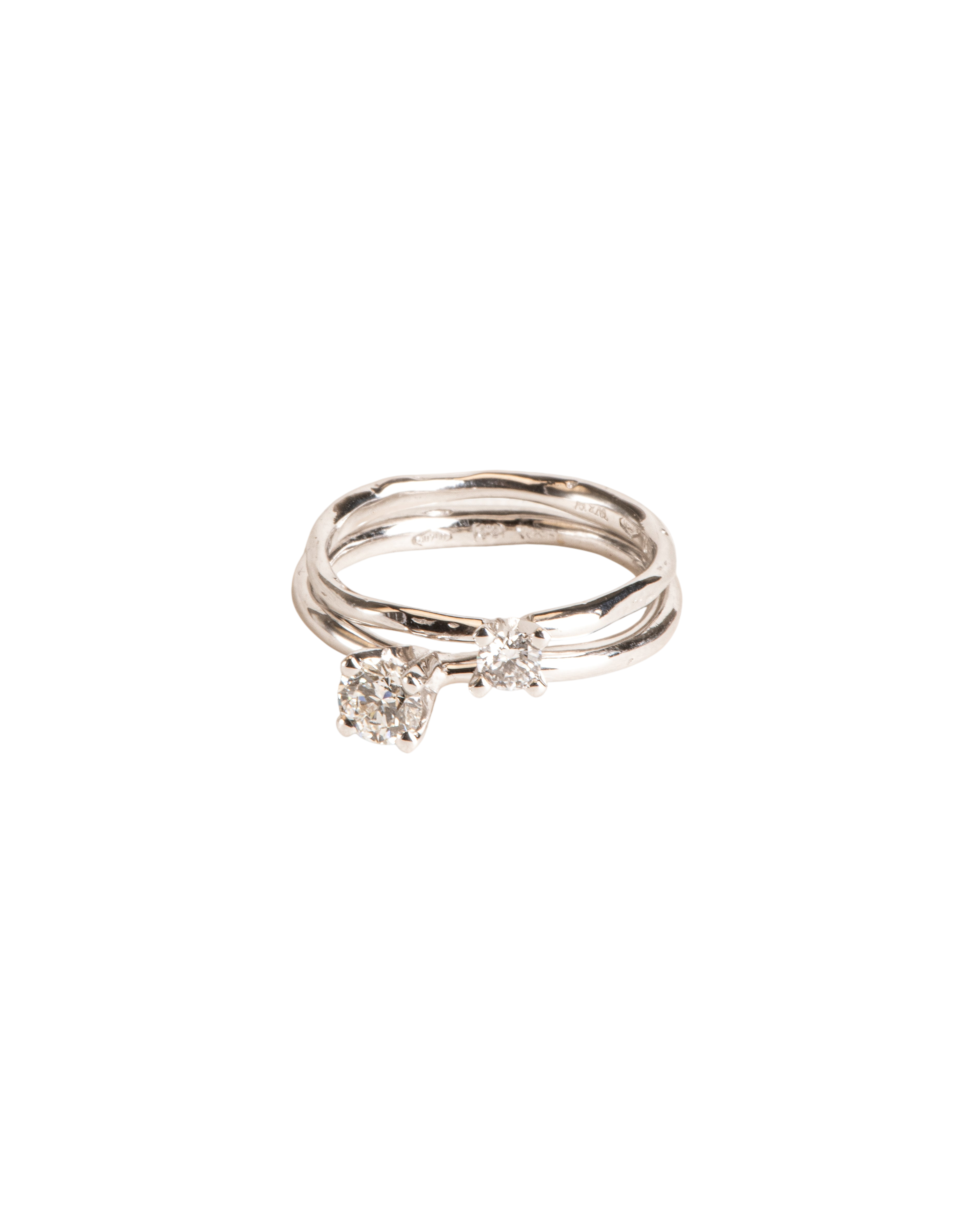 Toi et Moi ring 18 ct. gold