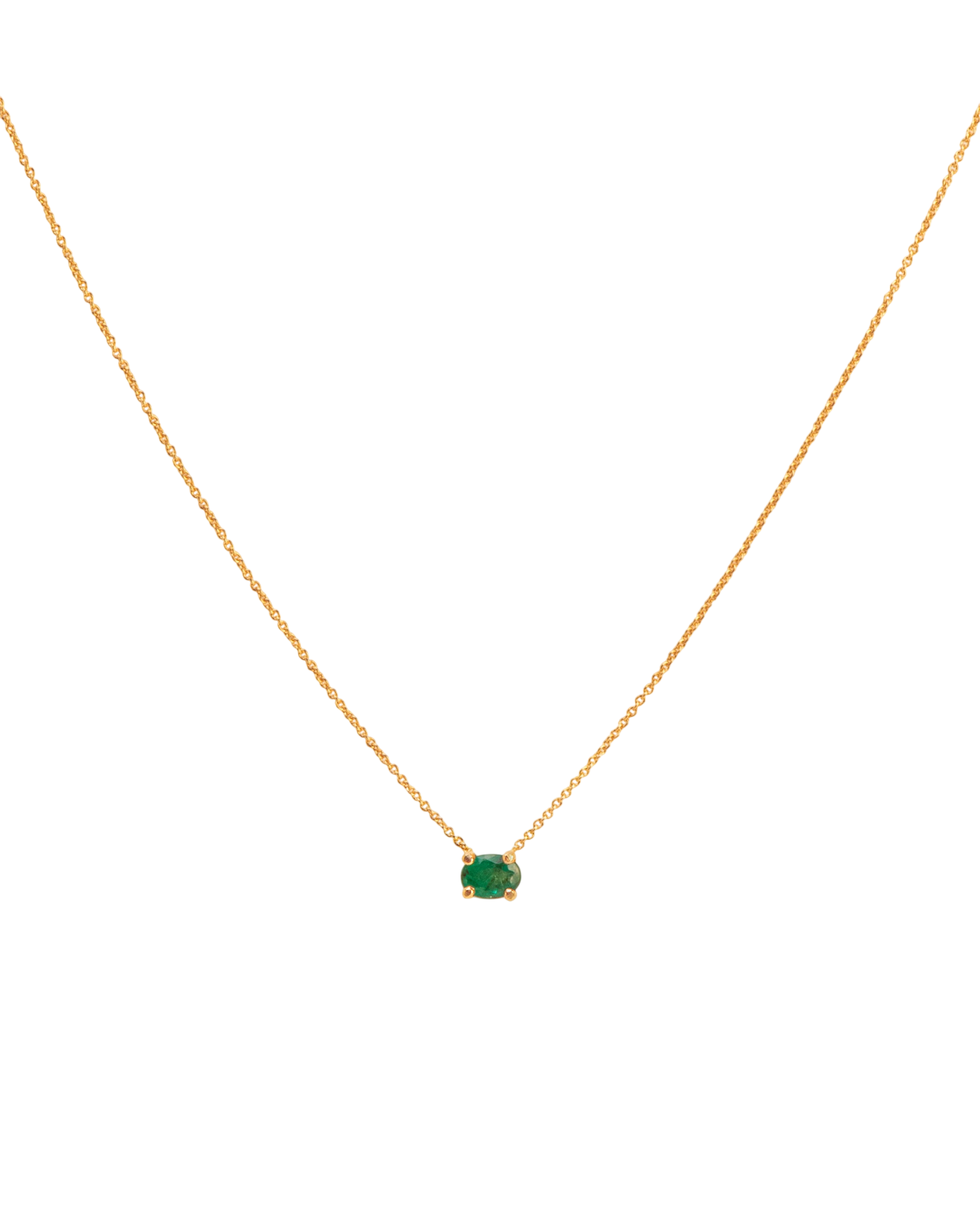 Necklace with emerald in 18 ct. gold photo
