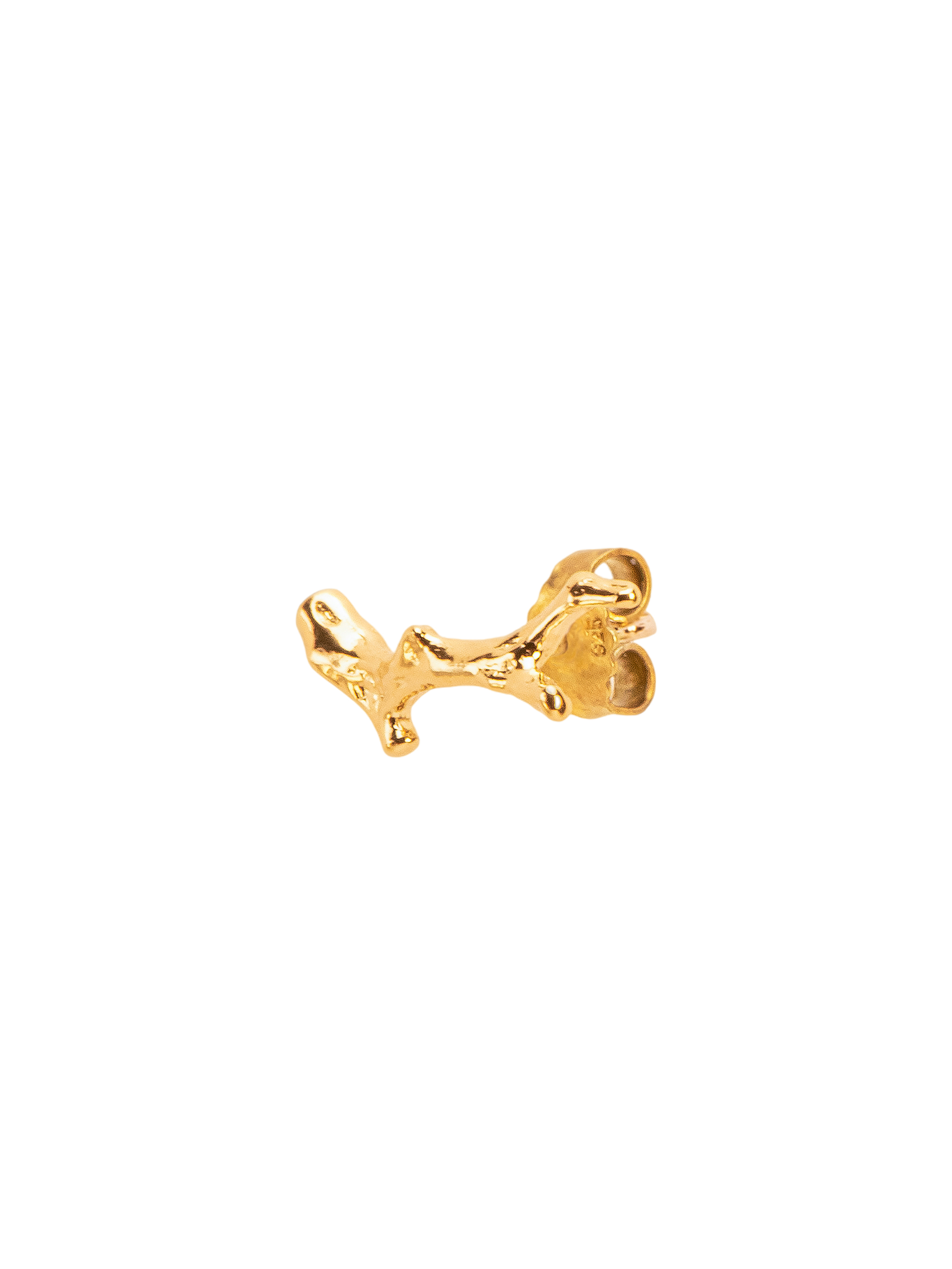 Single branch-shaped stud earring