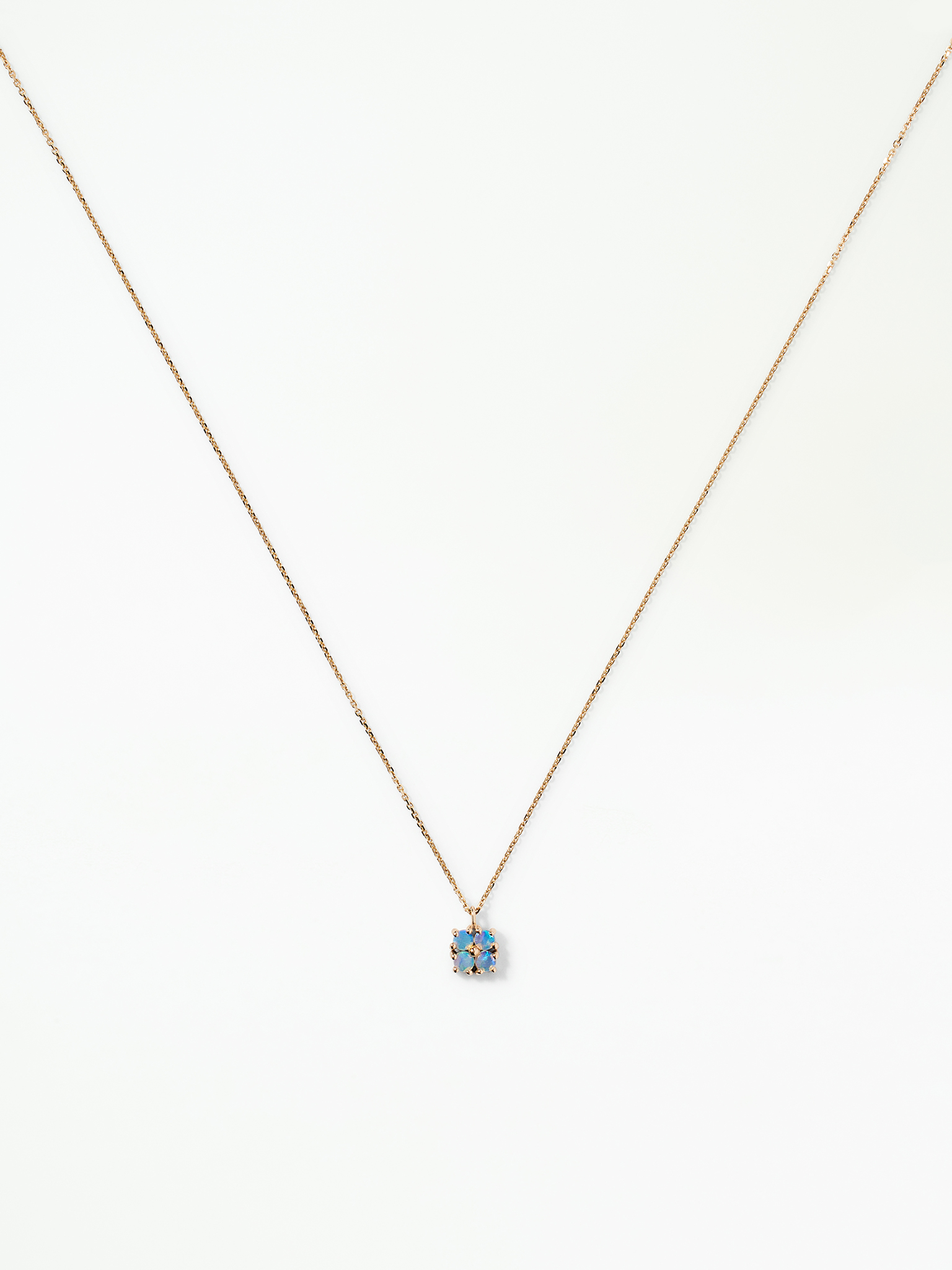 Small opal lattice necklace