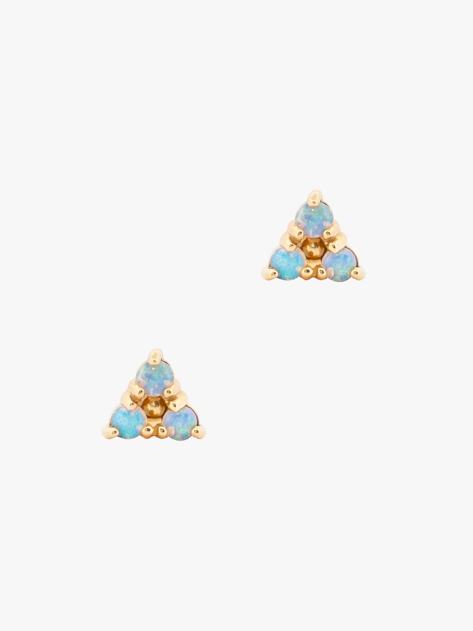 Tri-opal earrings