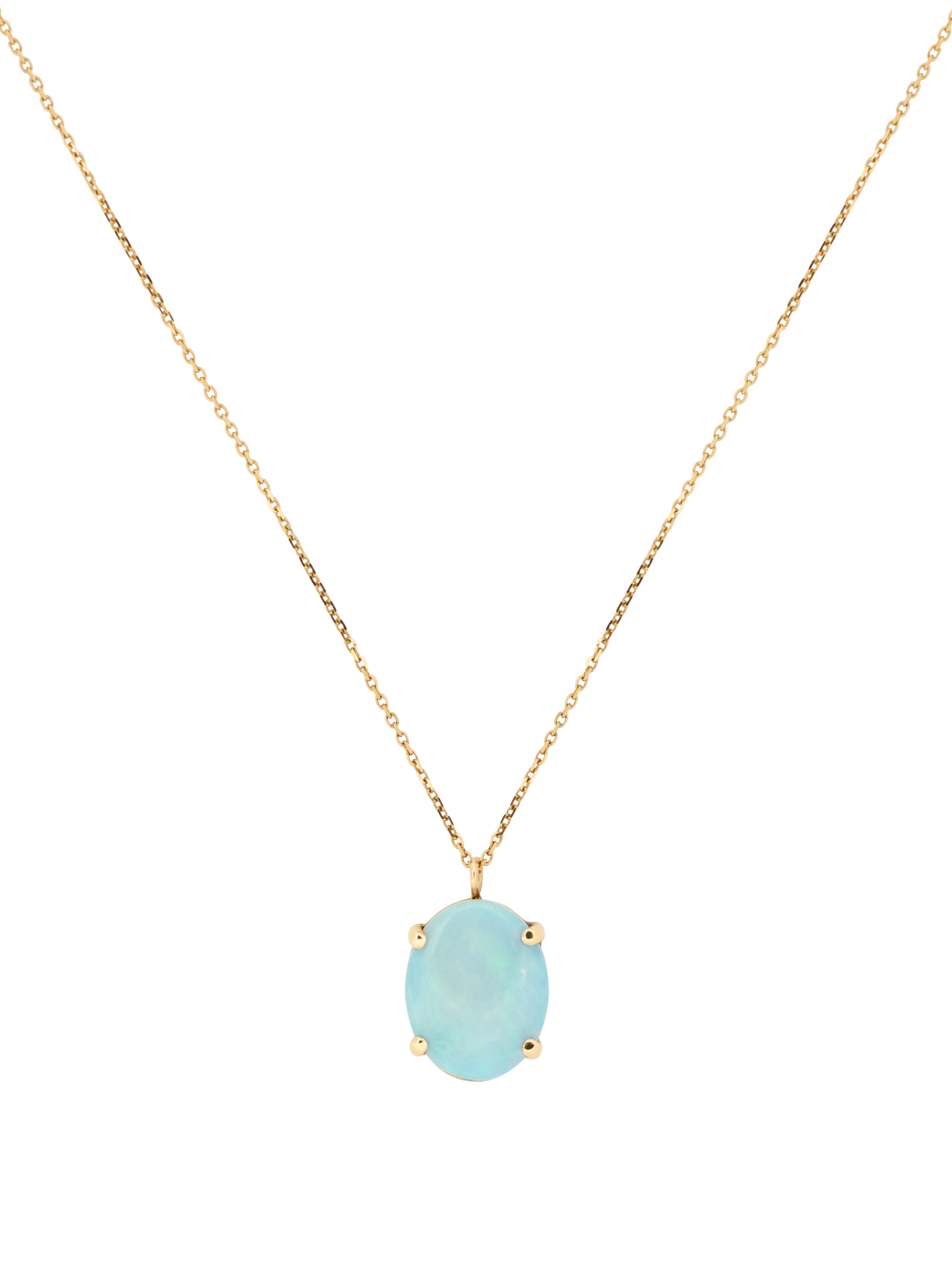 Large oval opal pendant
