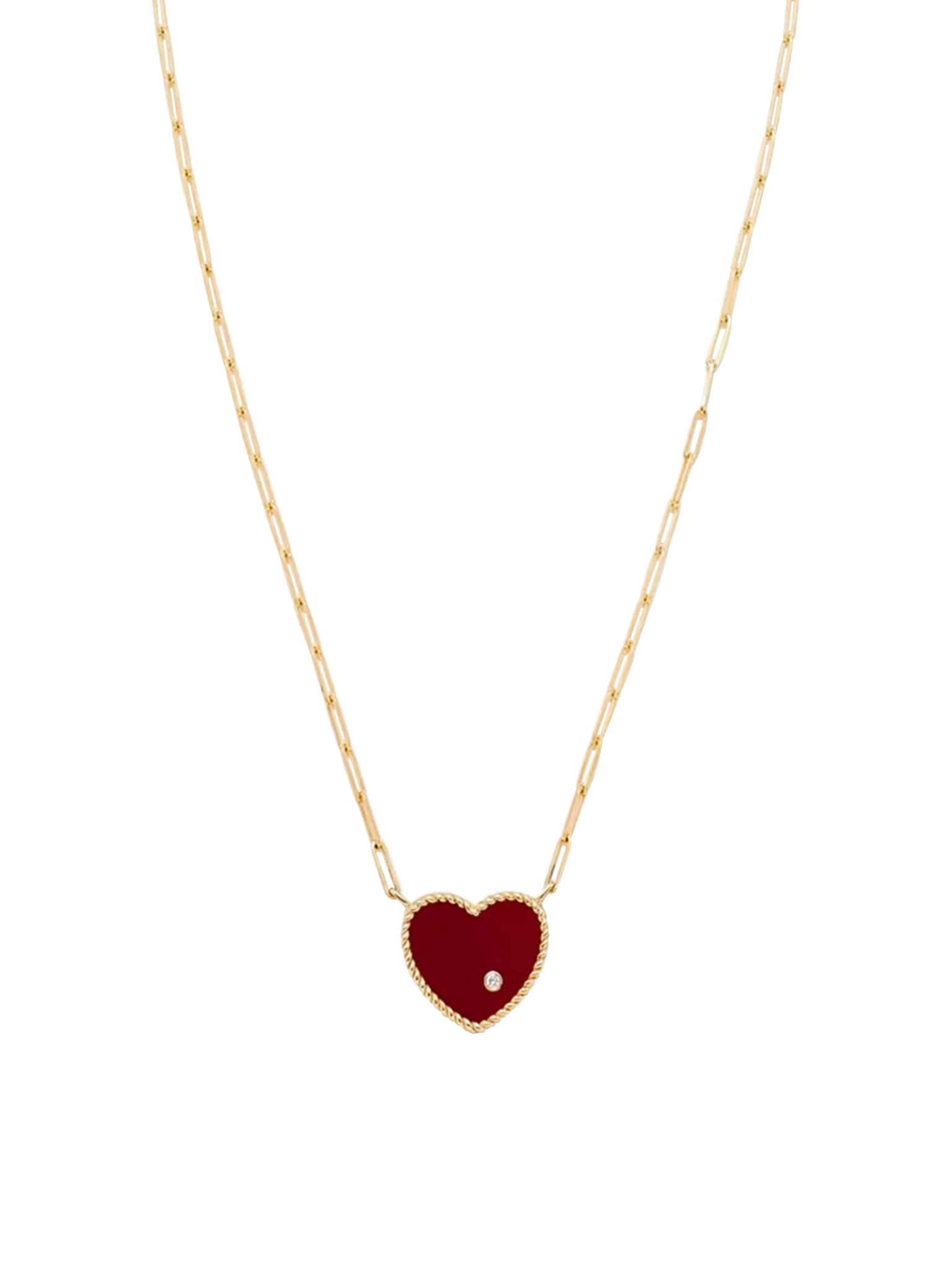 Turquoise heart yellow gold diamond necklace