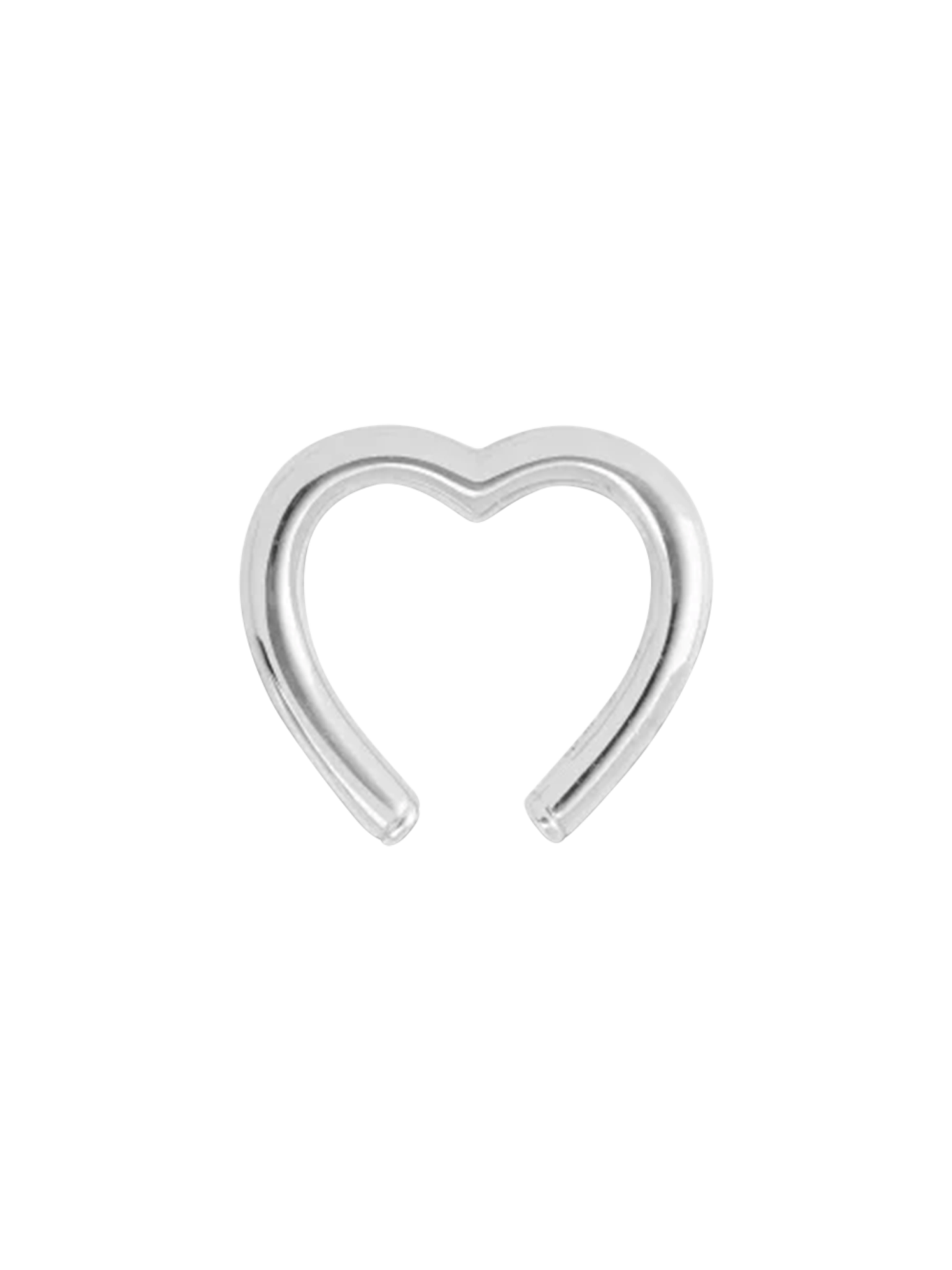 White gold heart clip