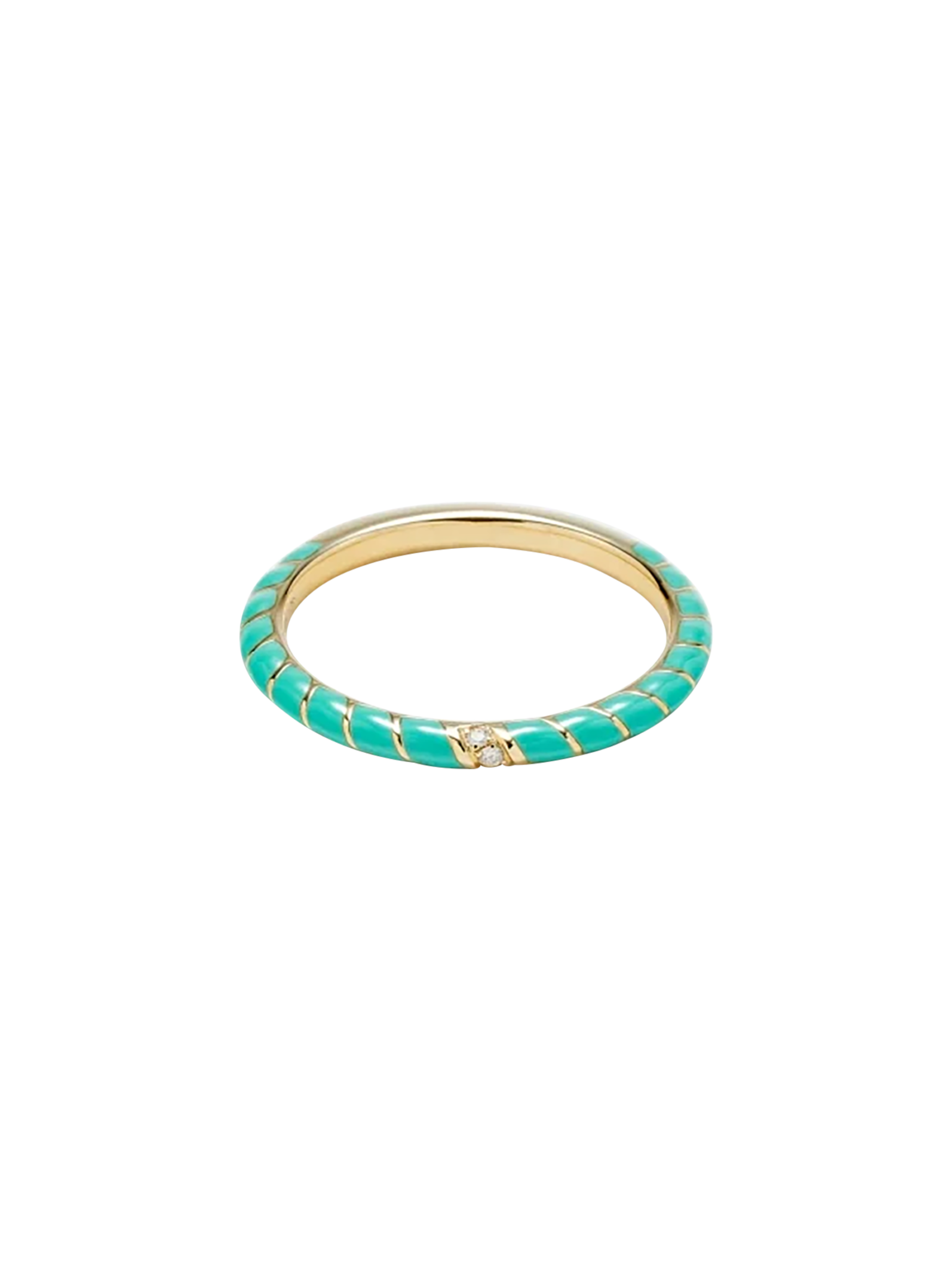 Mini twisted wedding ring turquoise email yellow gold