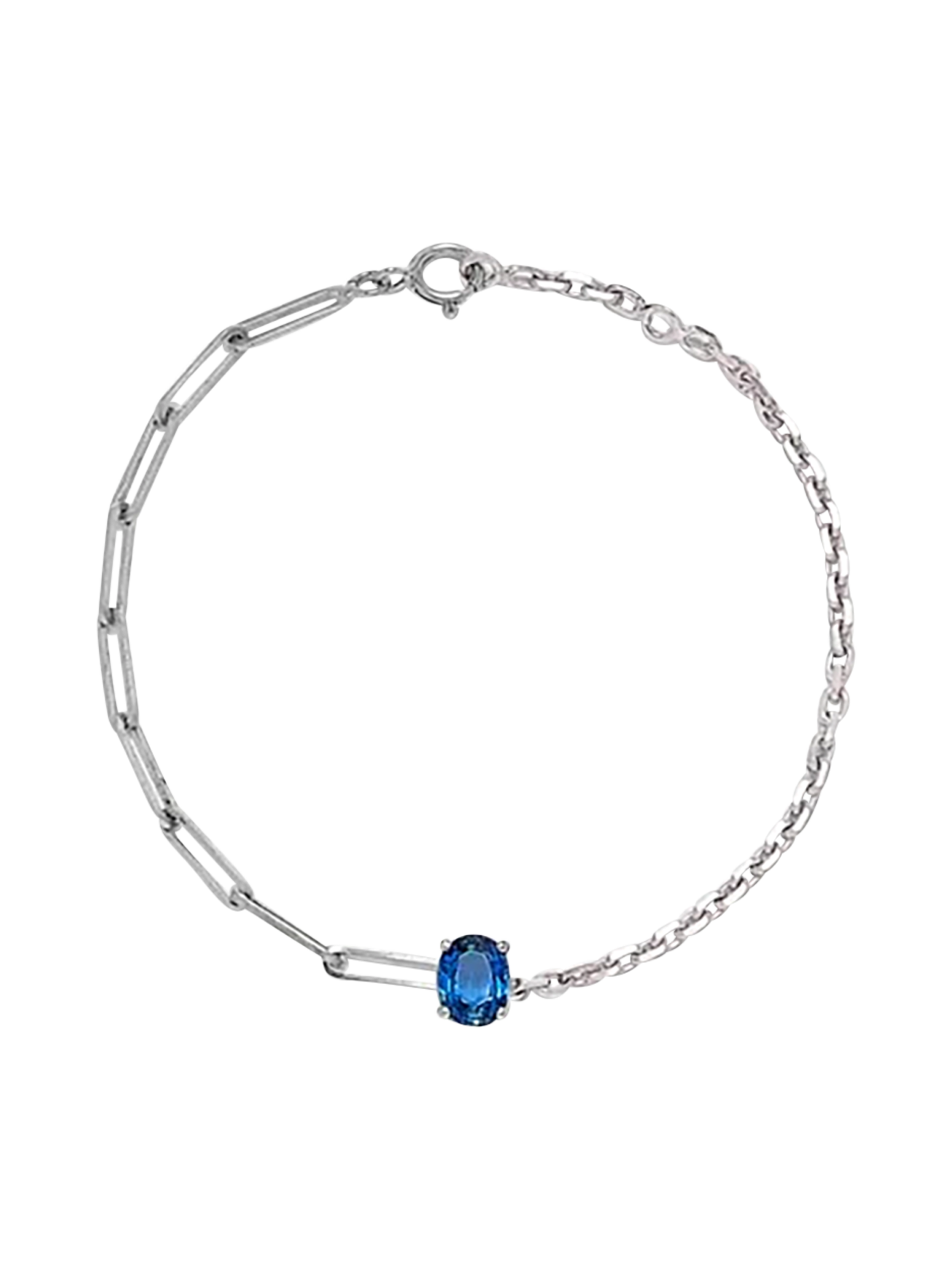 Maxi solitaire bracelet blue sapphire white gold